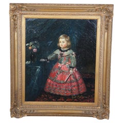 The Infant Margarita Teresa After Diego Velazquez Portrait Painting Encadré 32"