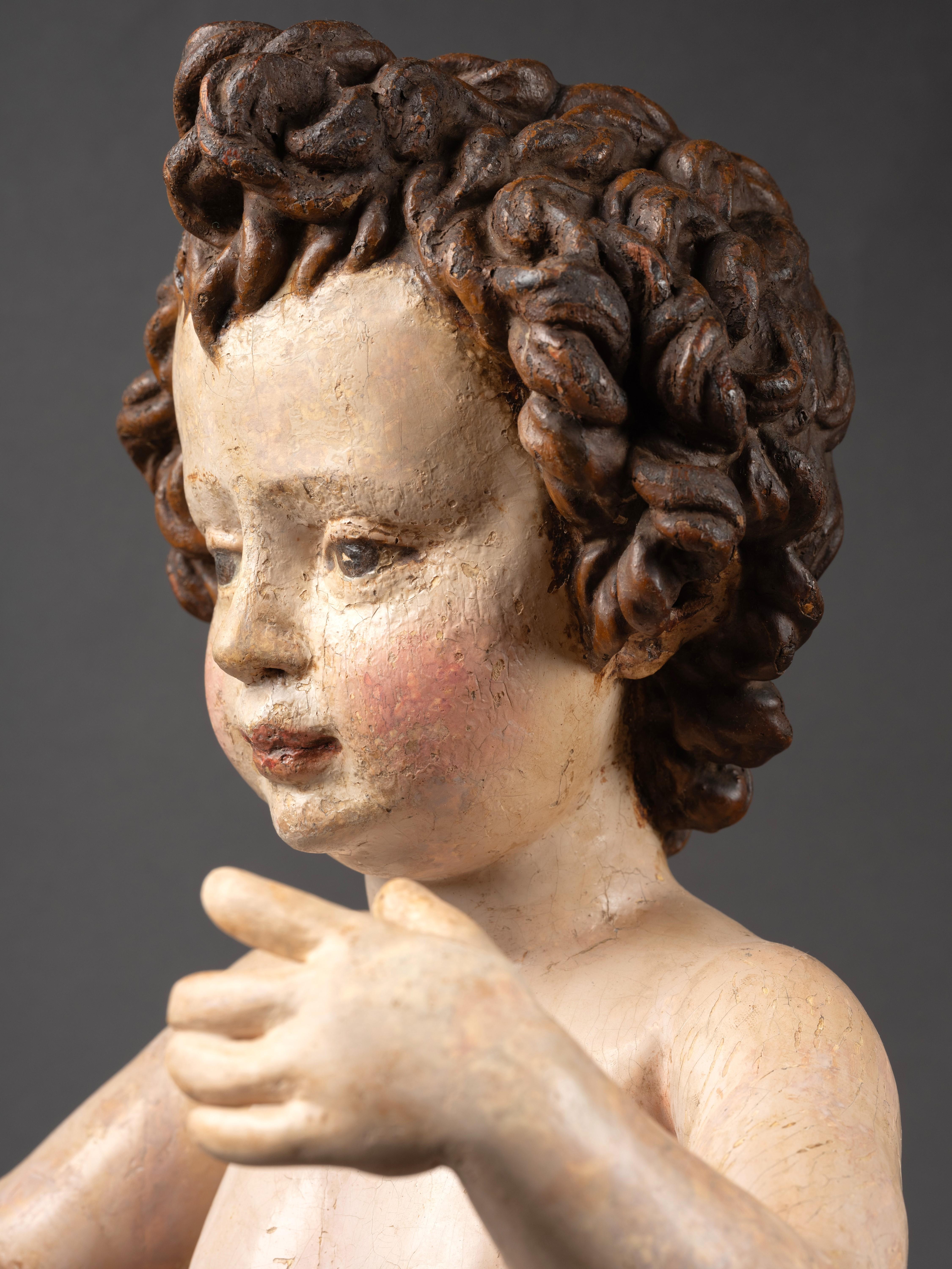The Infant St John the Baptist, a 17th Century Sevillian school Spanish Baroque In Good Condition For Sale In PARIS, FR