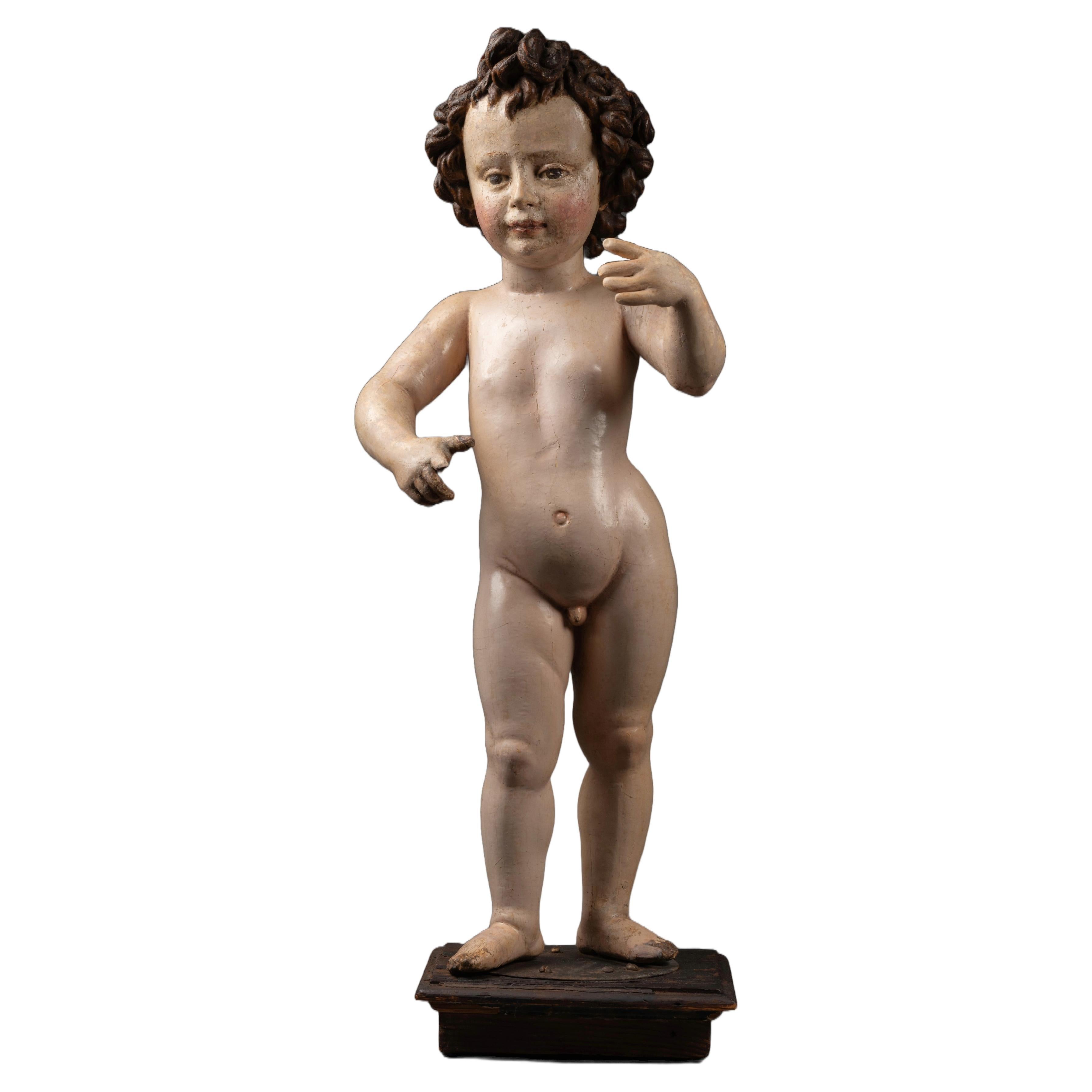 The Infant St John the Baptist, a 17th Century Sevillian school Spanish Baroque For Sale