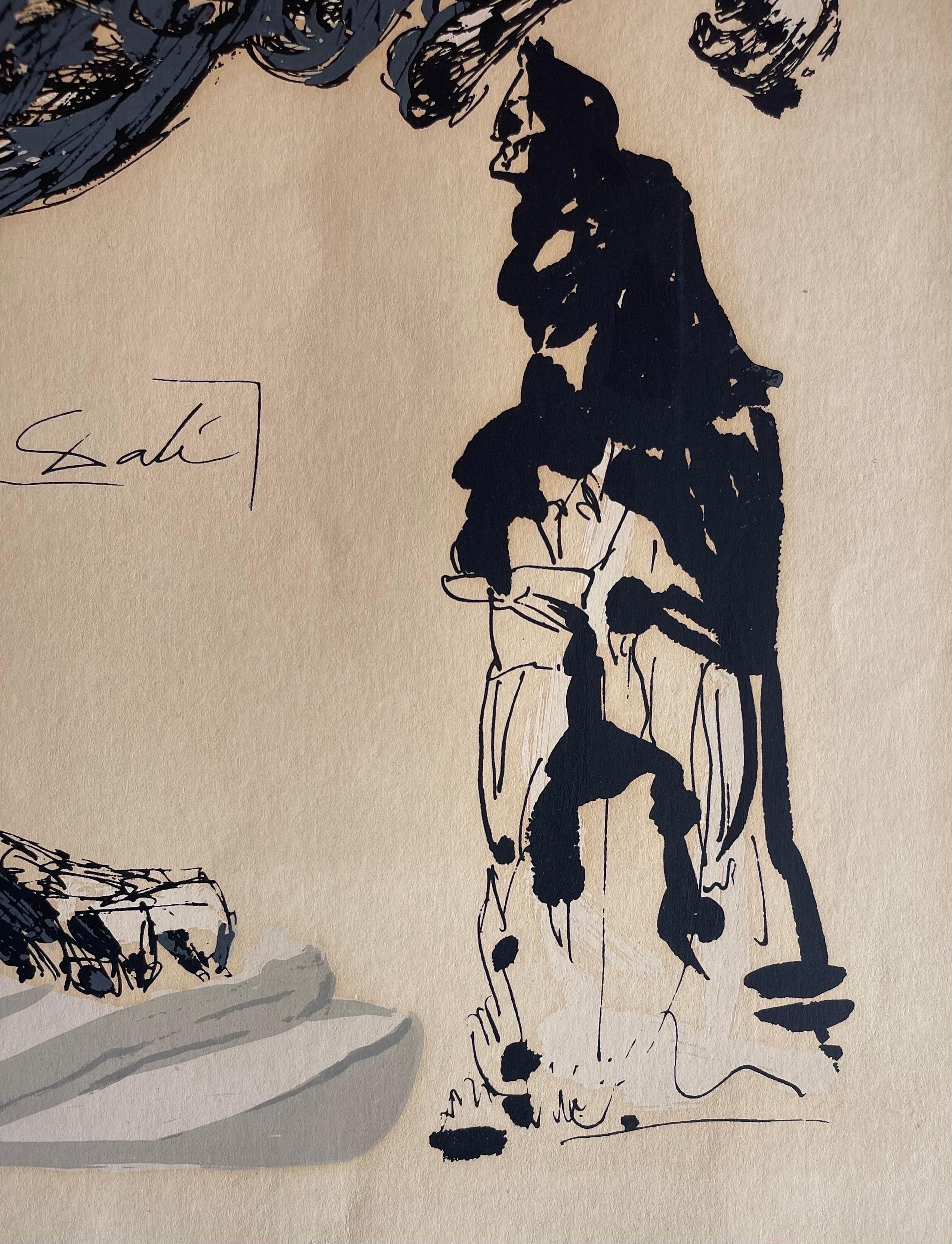 Impression de l'Enfer : Canto 6 « Cerbère » de la Divine Comédie de Salvador Dali en vente 4