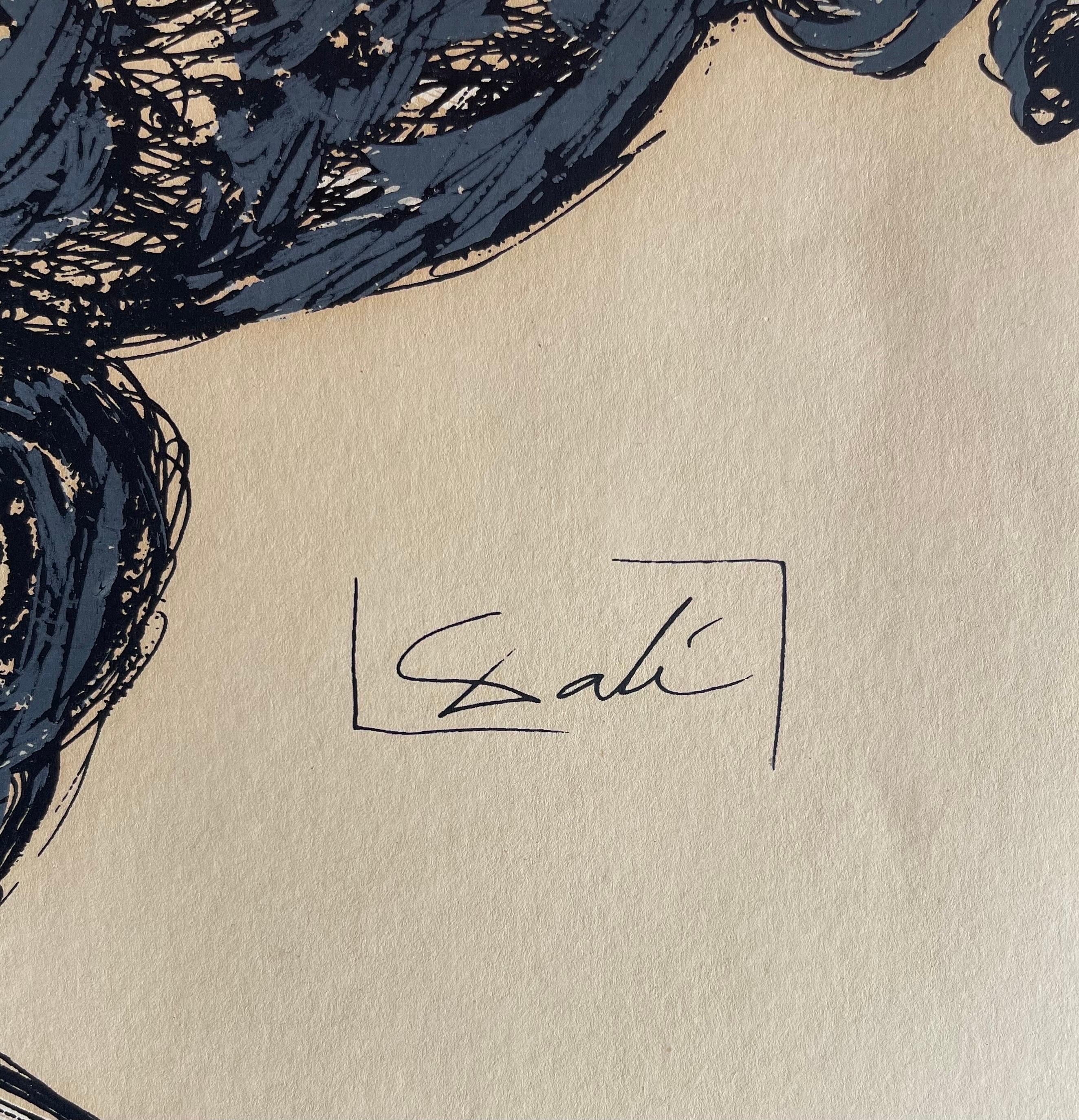 Impression de l'Enfer : Canto 6 « Cerbère » de la Divine Comédie de Salvador Dali en vente 5