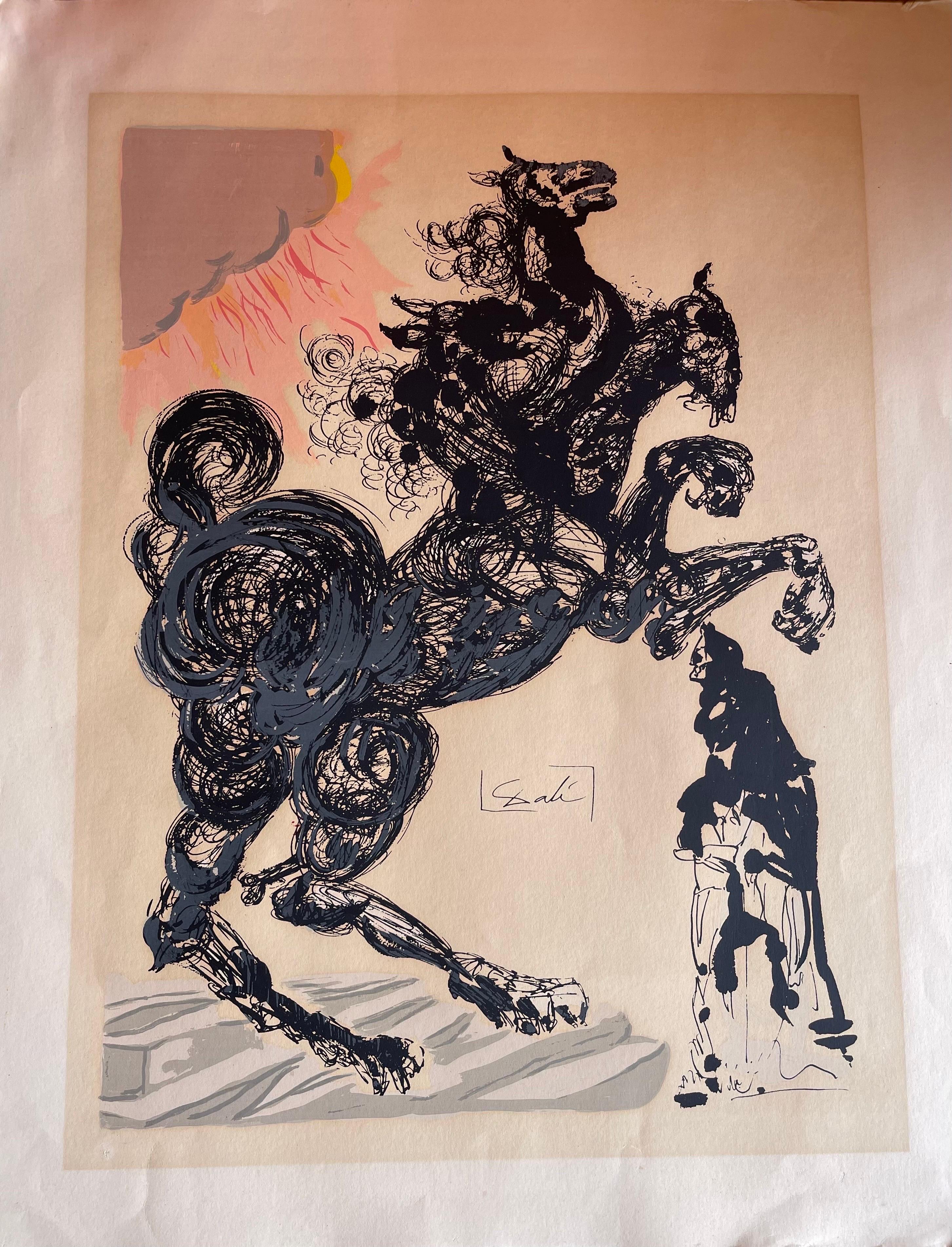 Impression de l'Enfer : Canto 6 « Cerbère » de la Divine Comédie de Salvador Dali Bon état - En vente à San Diego, CA