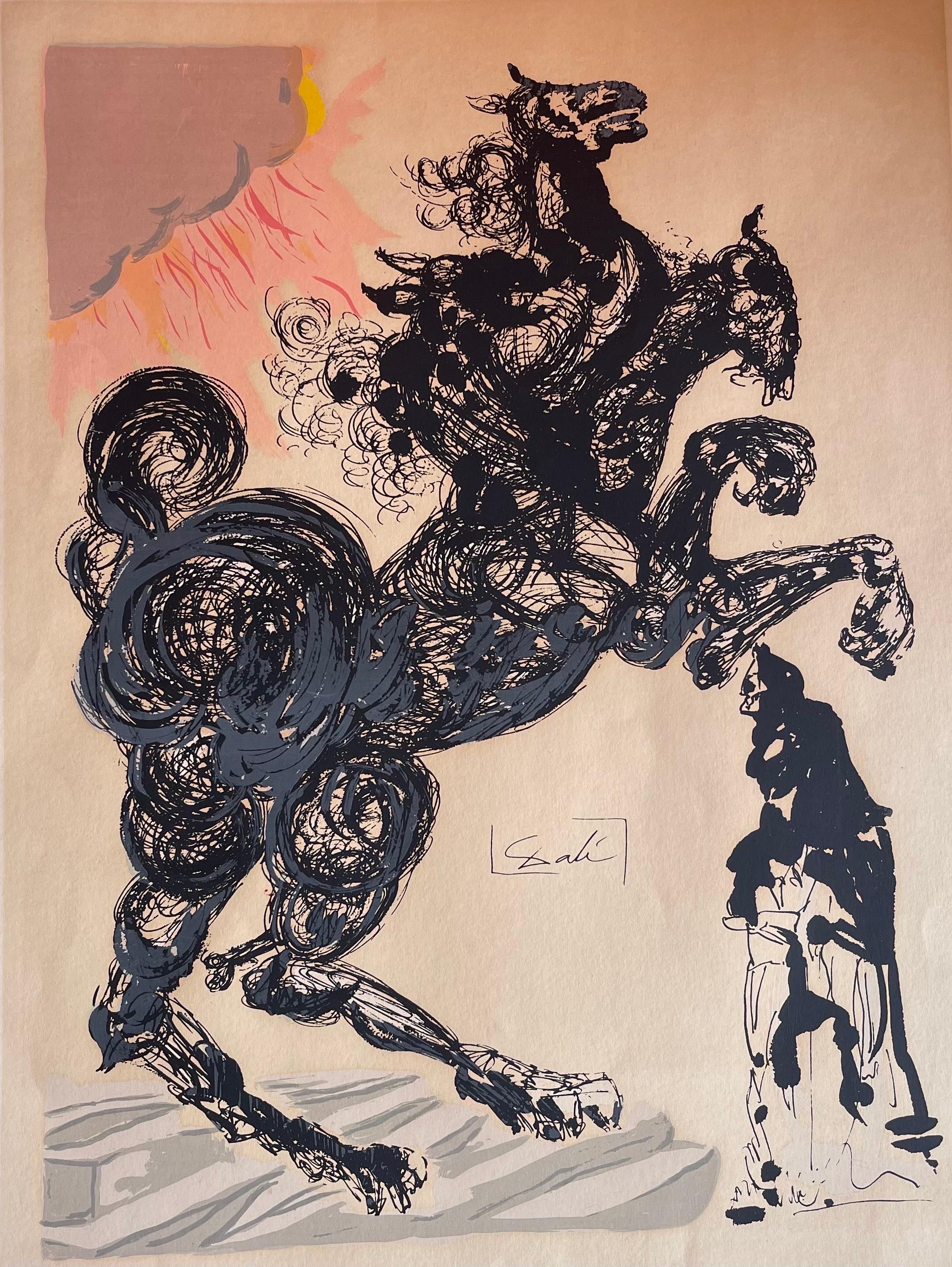 20ième siècle Impression de l'Enfer : Canto 6 « Cerbère » de la Divine Comédie de Salvador Dali en vente