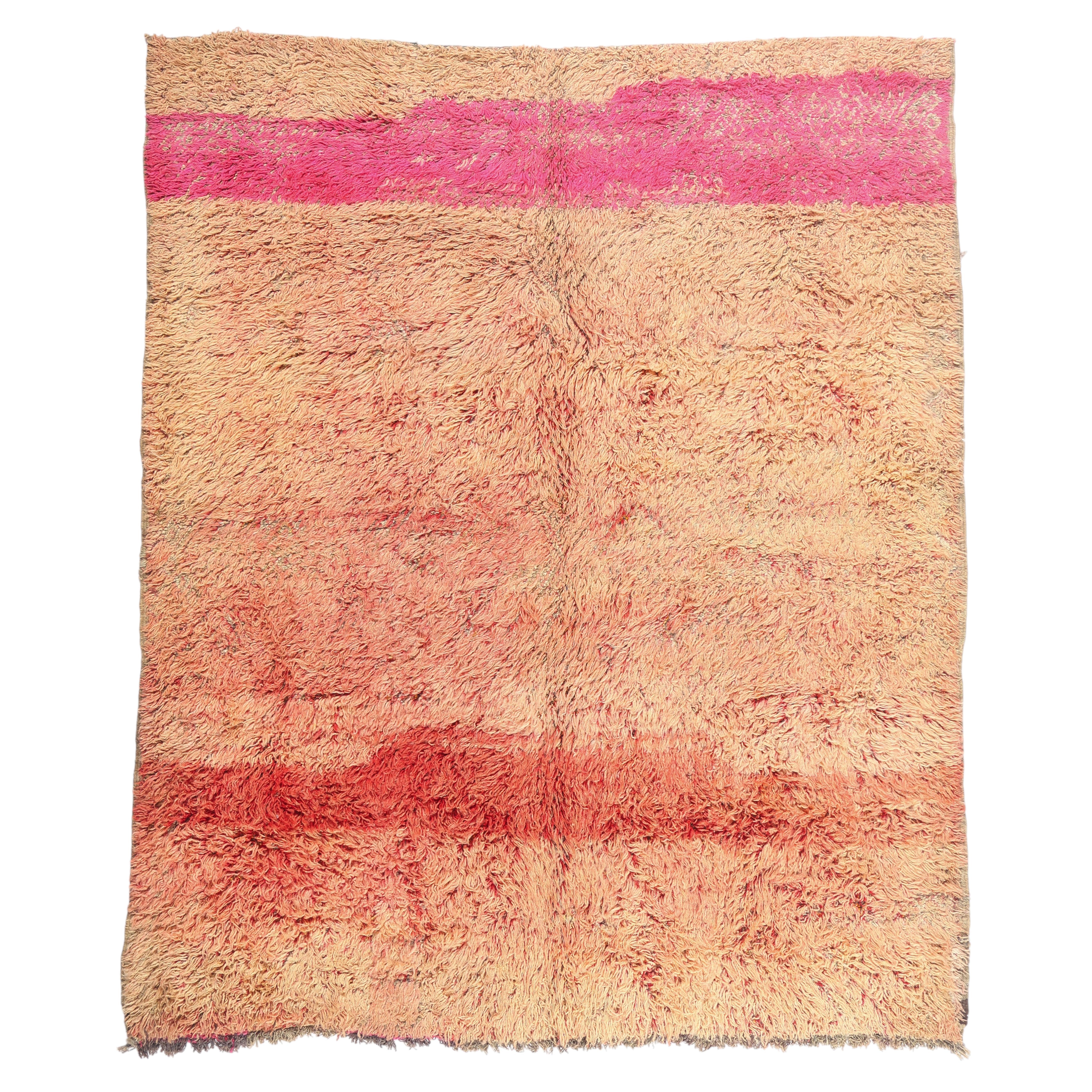 The Infinite Veil: A Vintage Beni M'Guild Moroccan Masterpiece of Stillness For Sale