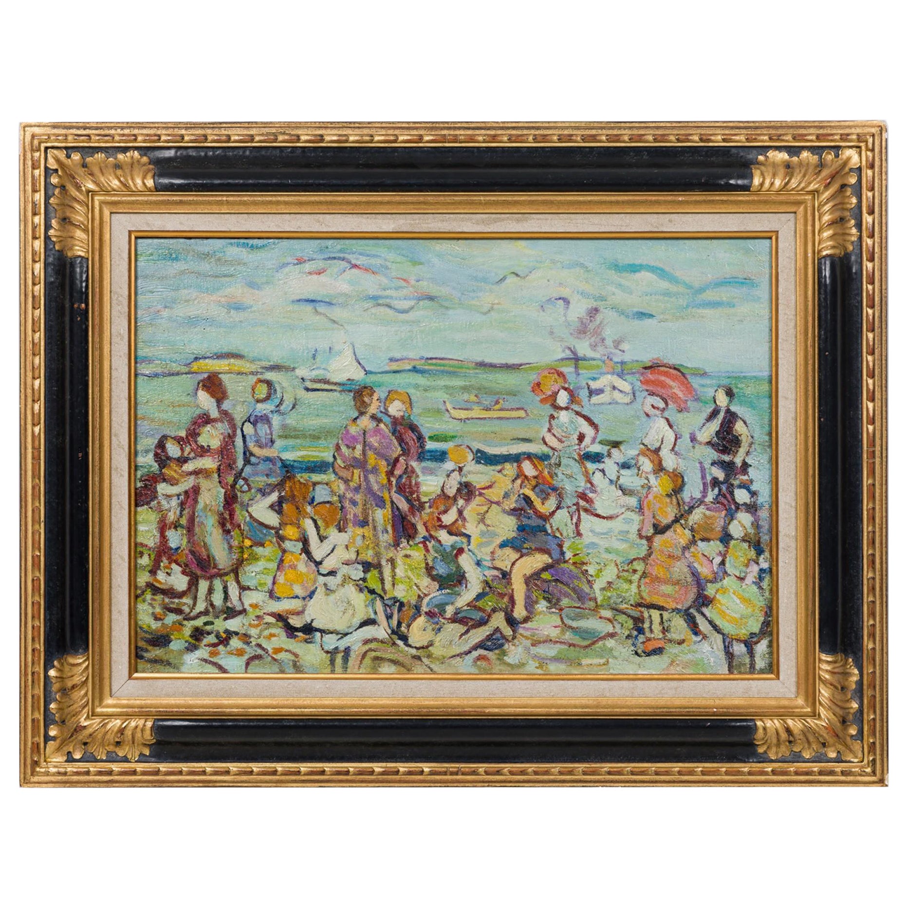 La peinture d'une scène d'été