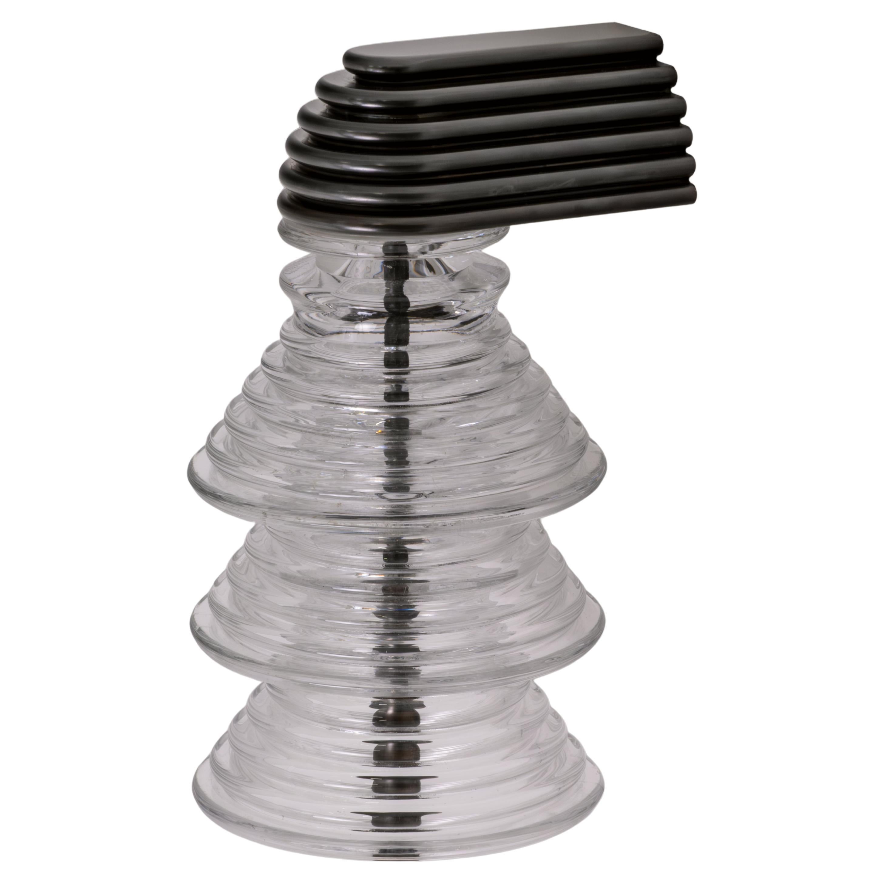 The Insulator '3A' Sconce in dark brass and clear glass by NOVOCASTRIAN