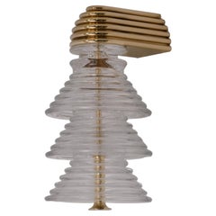 Applique Insulator 3A en laiton poli et verre transparent NOVOCASTRIAN deco