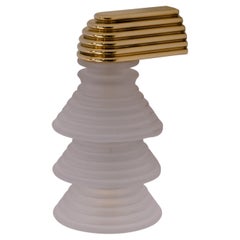The Insulator '3A' Sconce in polished brass and frosted glass by NOVOCASTRIAN