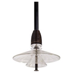 The Insulator 'AB' Pendant in dark brass and clear glass by NOVOCASTRIAN deco
