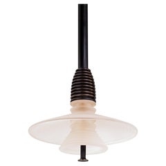 The Insulator 'AB' Pendant in dark brass and frosted glass by NOVOCASTRIAN deco