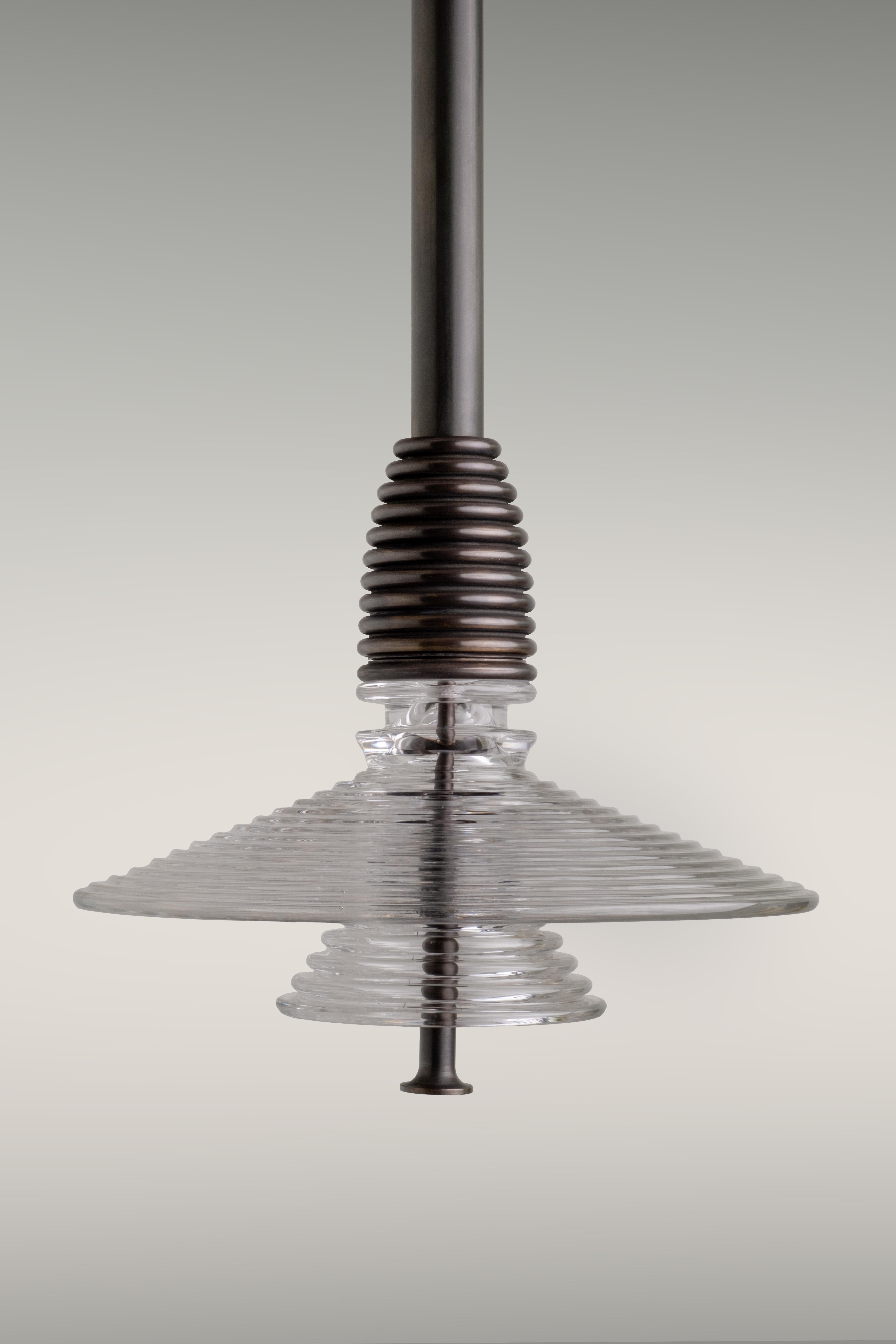 The Insulator 'AB' Pendant in polished brass and frosted glass by NOVOCASTRIAN For Sale 9