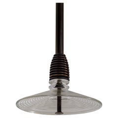 The Insulator 'B' Pendant in dark brass and clear glass by NOVOCASTRIAN deco