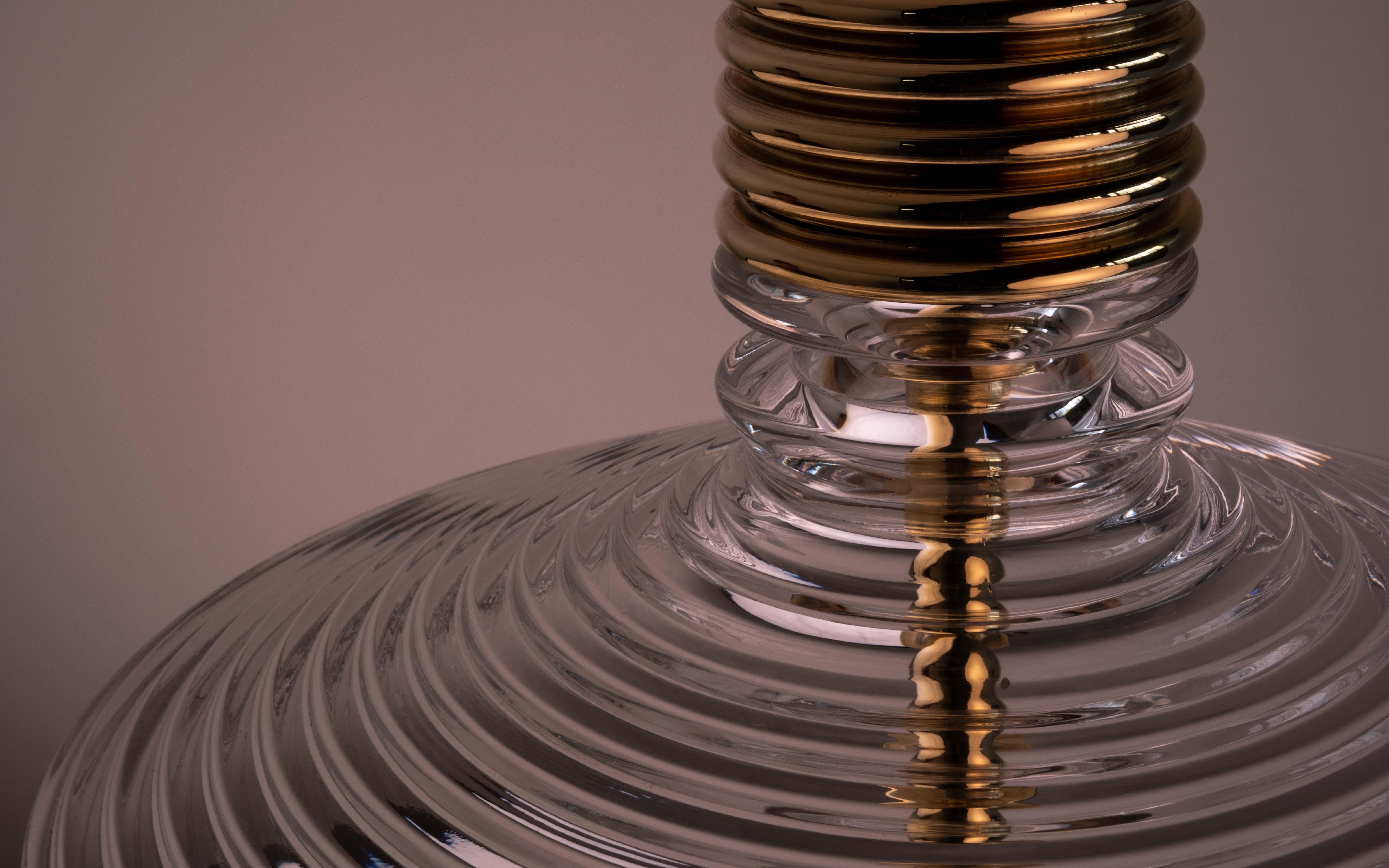 The Insulator 'B' Pendant in polished brass and frosted glass by NOVOCASTRIAN For Sale 9