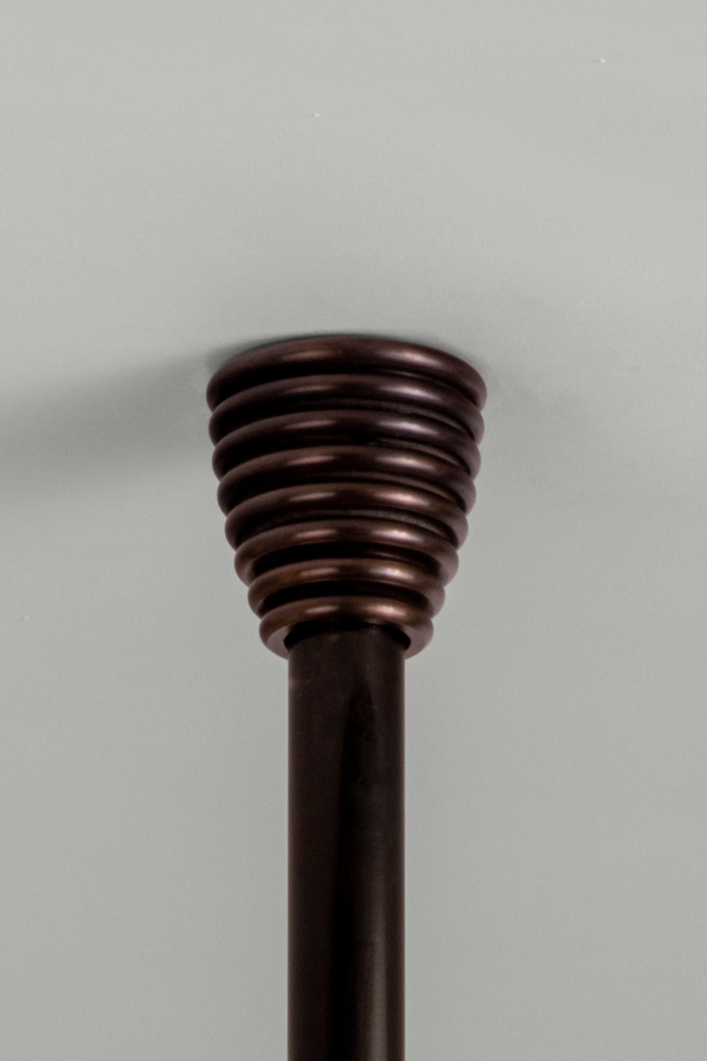British The Insulator 'CD' Pendant in dark brass and clear glass by NOVOCASTRIAN For Sale