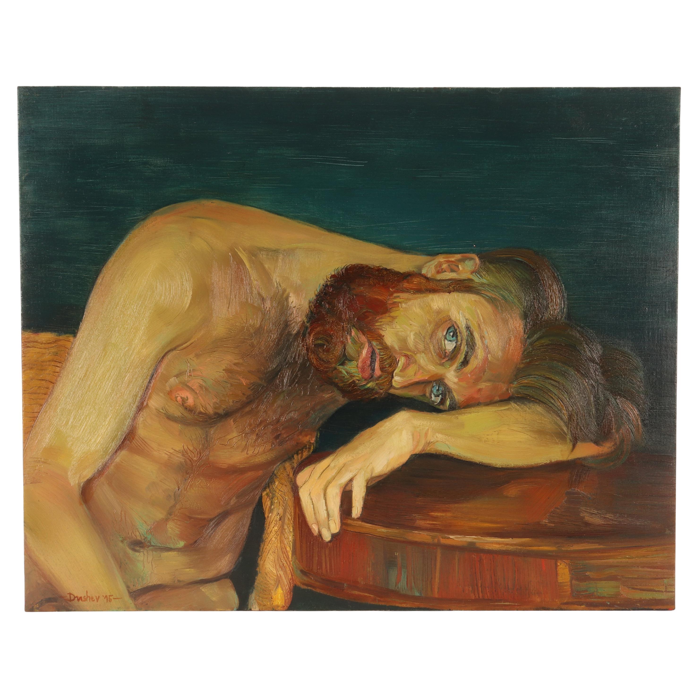 The intense soul of the portrait yesterday and today. Man with a red beard.