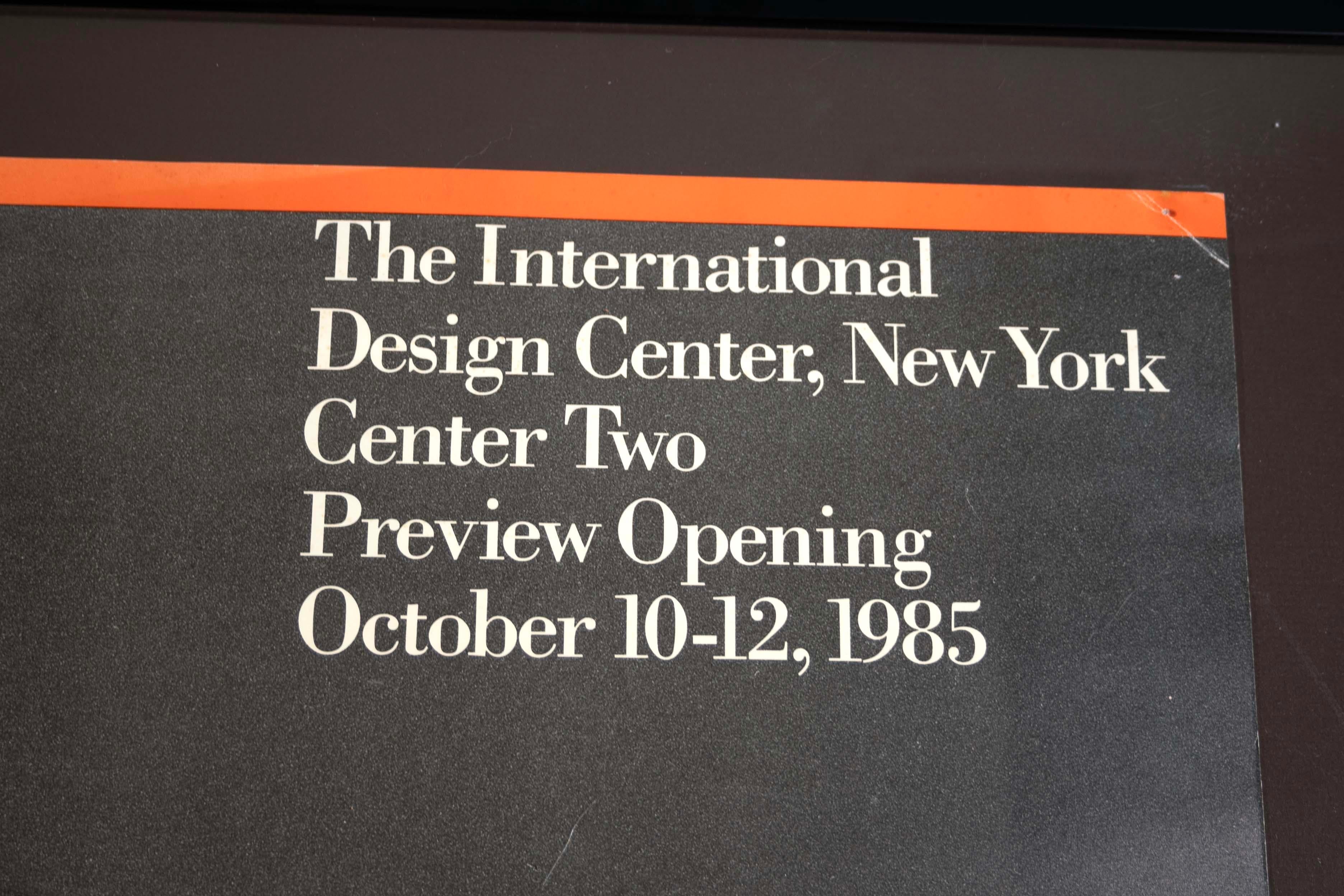 The International Design Center New York Preview Eröffnung 1985 Vintage Lithographie im Zustand „Gut“ im Angebot in Keego Harbor, MI