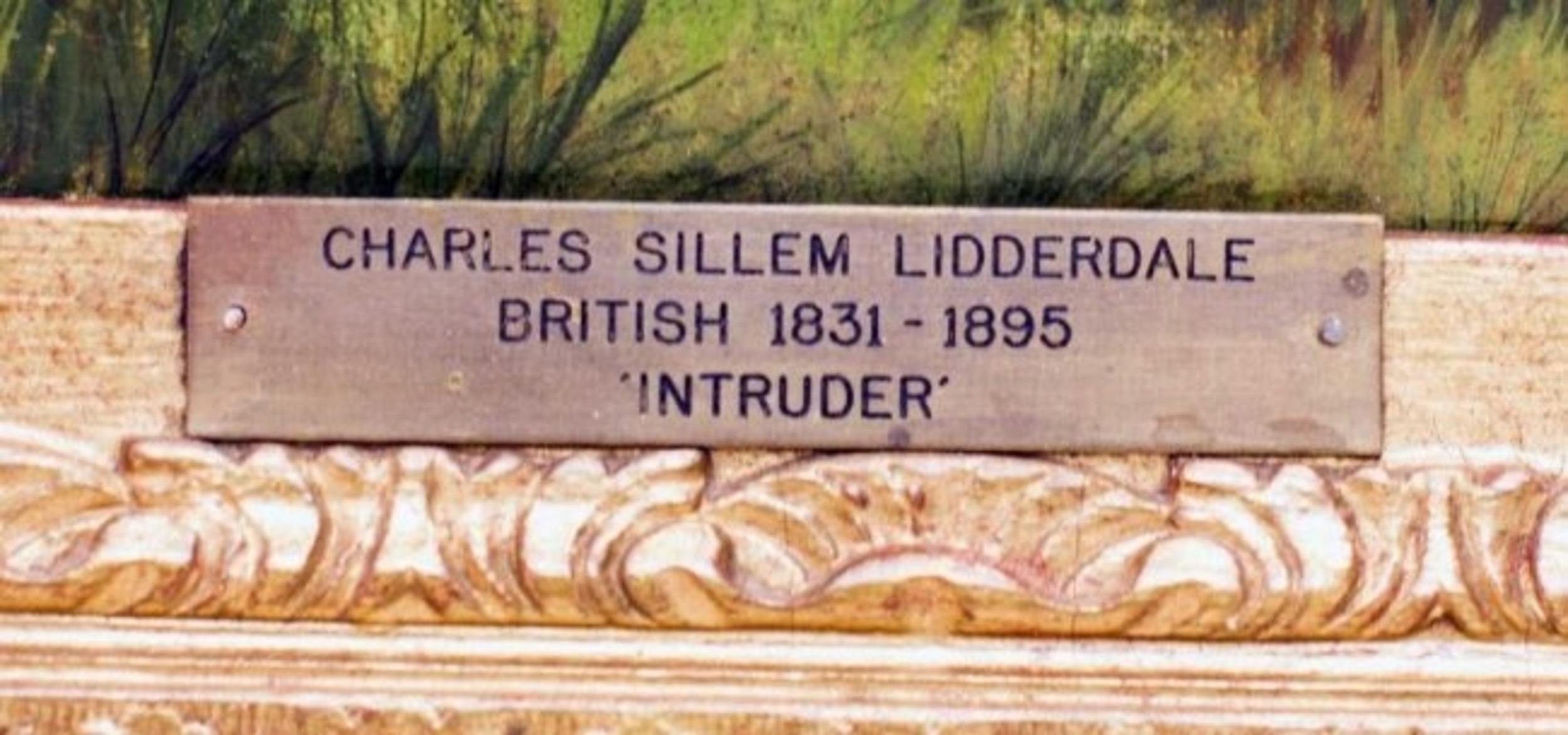 Gli intrusi, Olio su tela di Charles Sillem Lidderdale, Firmato In condizioni buone in vendita a West Palm Beach, FL