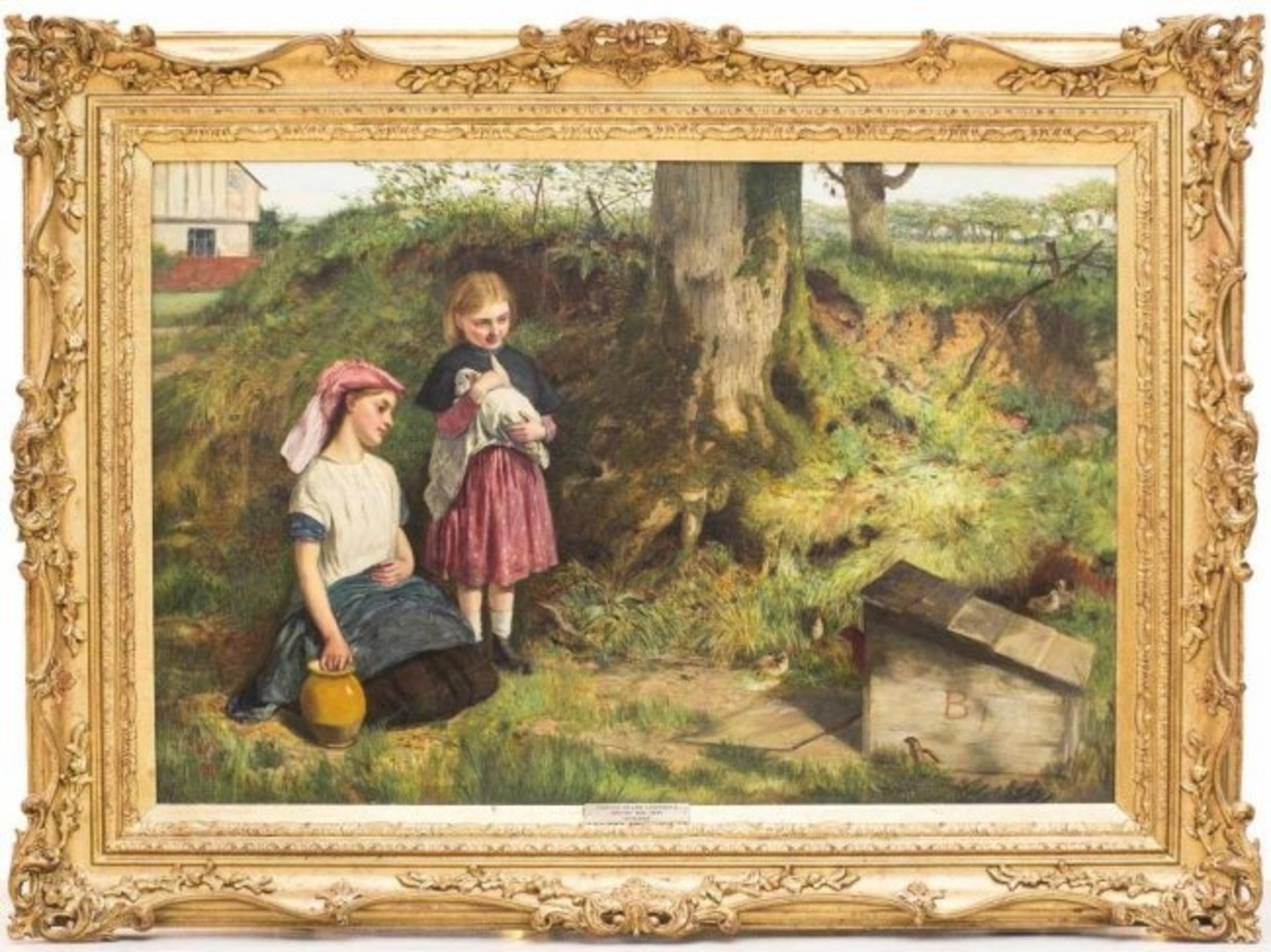 The Intruders, Oil on Canvas by Charles Sillem Lidderdale, Signed For Sale 2