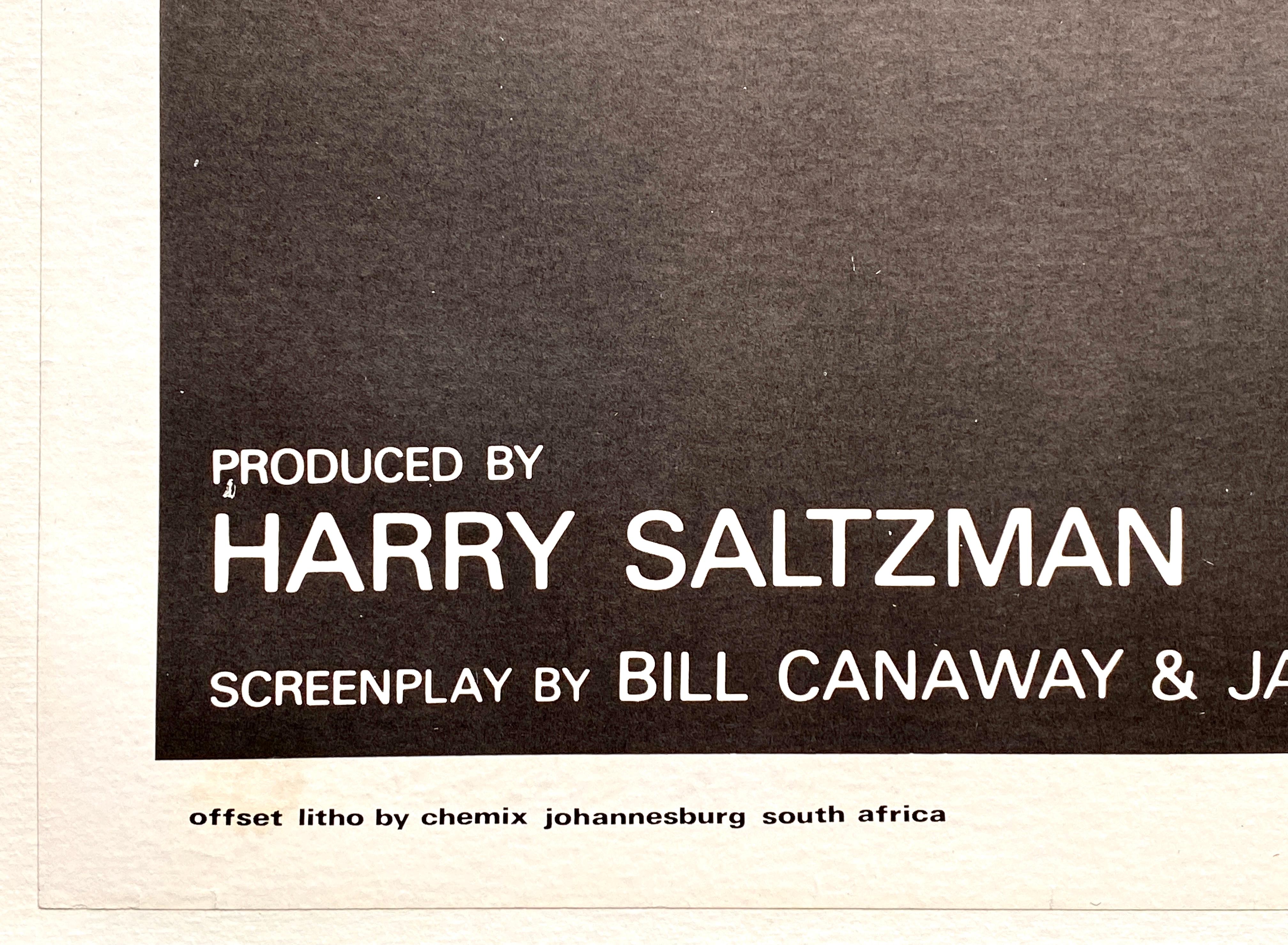 Modern 'The Ipcress File' Original Vintage Movie Poster, South African, 1965 For Sale