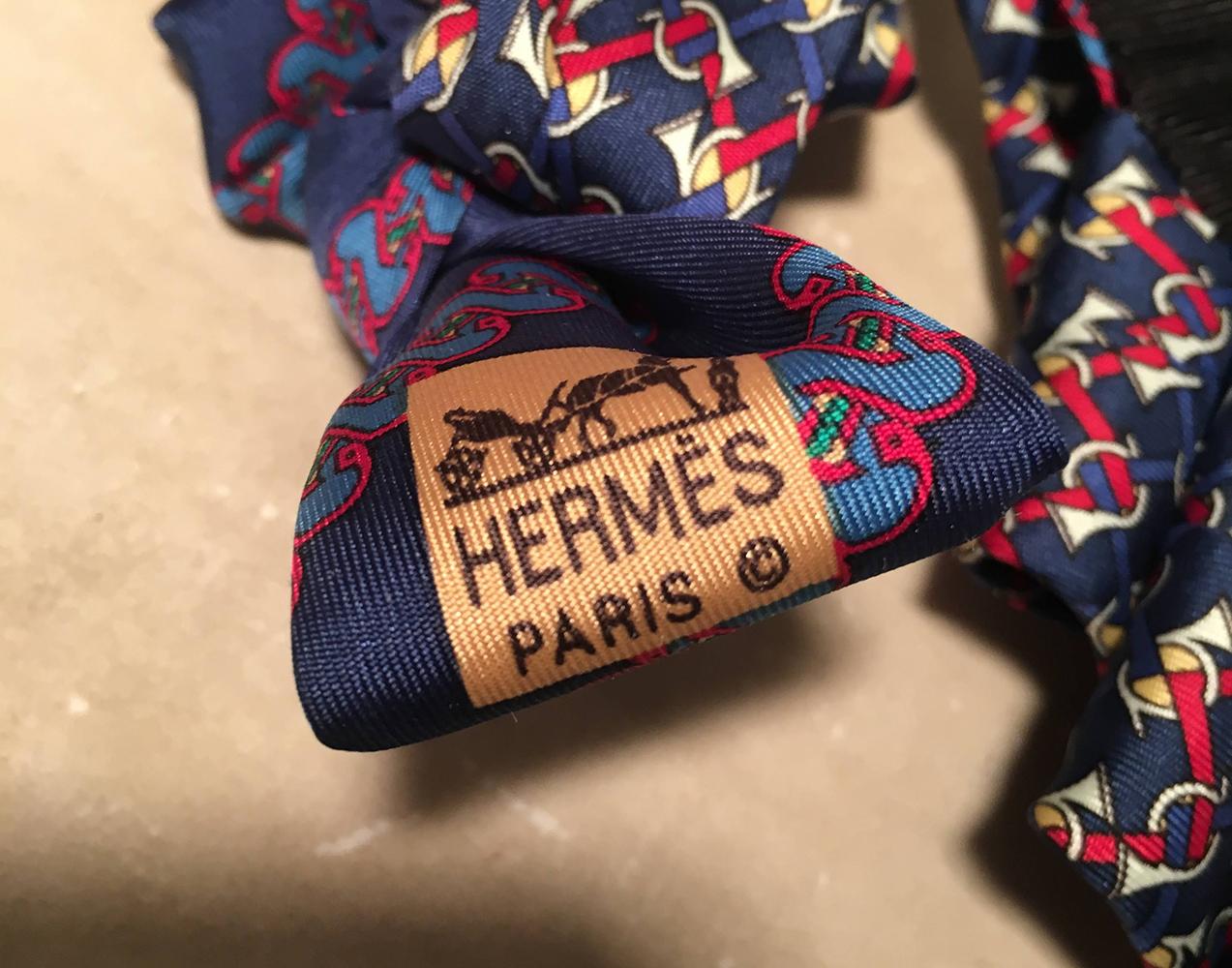 The Irresistible Ascot Vintage Hermes & Neiman Marcus Silk Tie Necklace 6