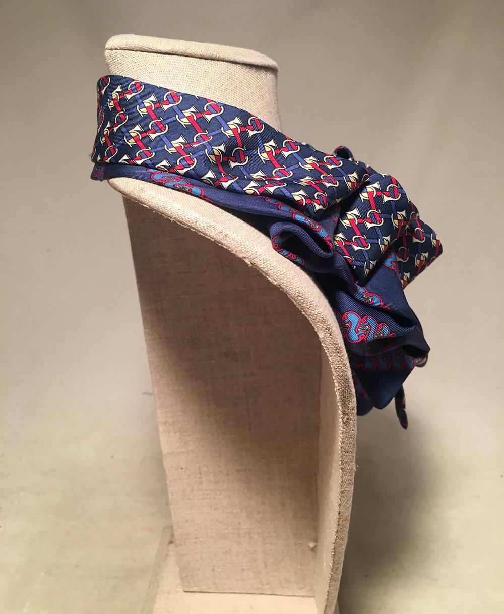  The Irresistible Ascot Vintage Hermes & Neiman Marcus Silk Tie Necklace Pour femmes 