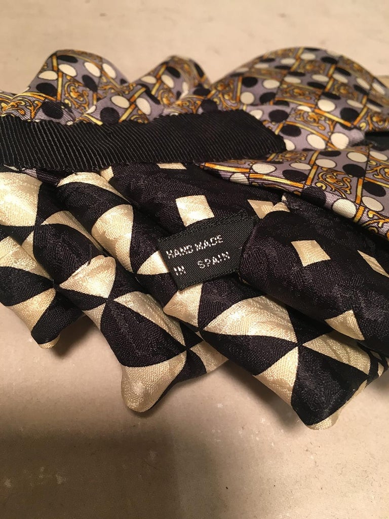 The Irresistible Ascot Vintage Versace Black and Yellow Silk Tie Necklace  at 1stDibs | versace ascot, versace irresistible, yellow ascot