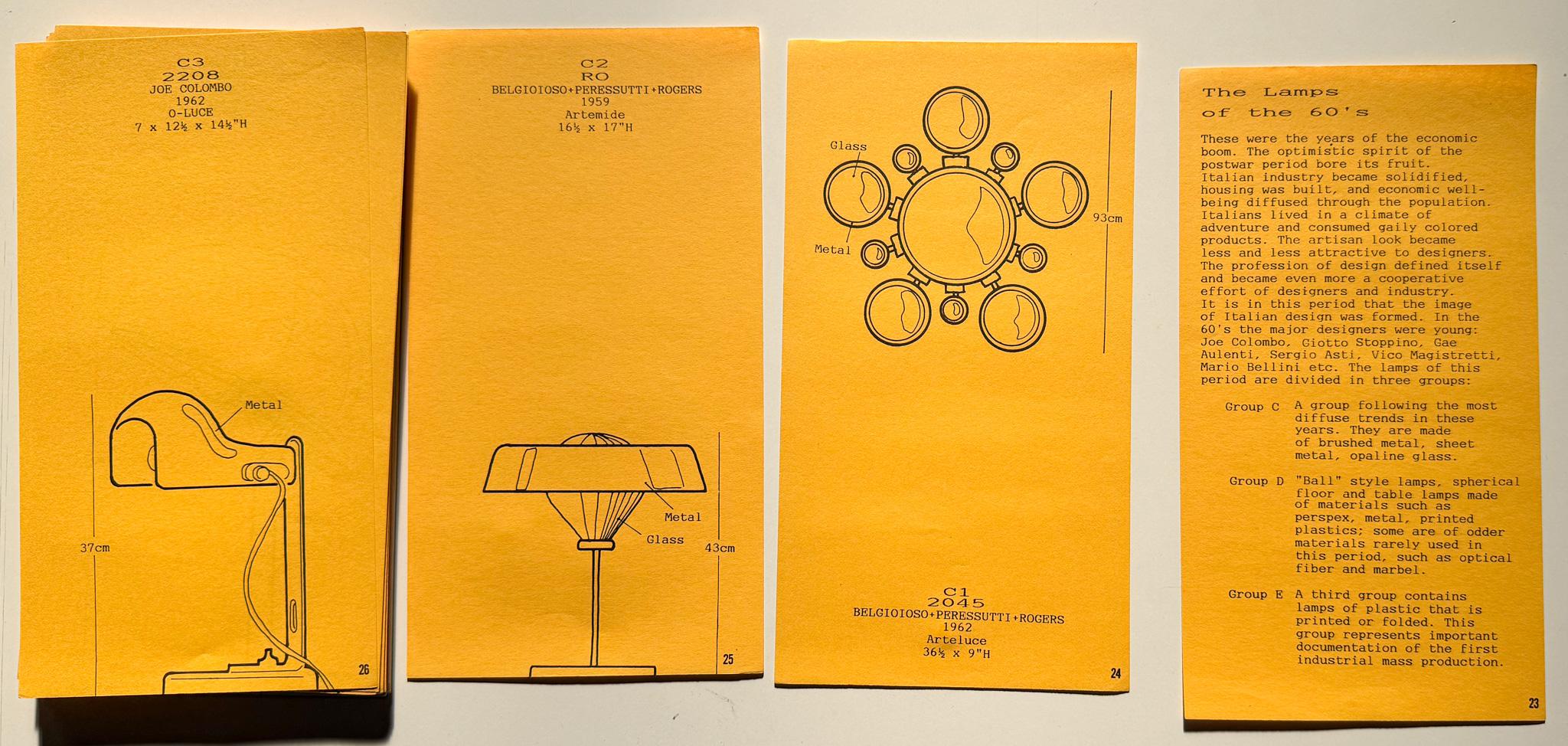 Die italienische Lampe: 1945-1985 Eine Kollektion im Angebot 1