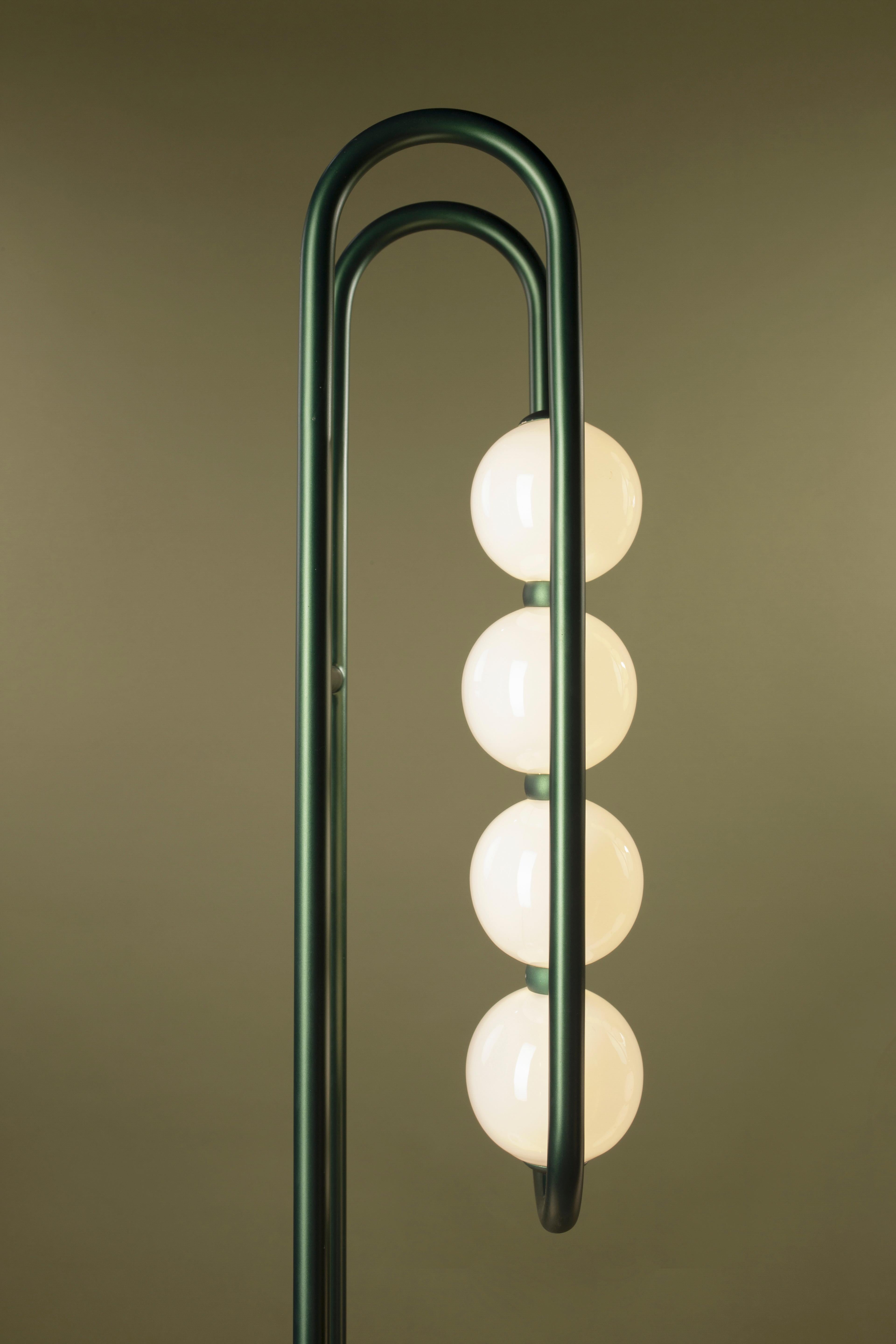 The J Standing Lamp with Integrated LED and Brass In New Condition For Sale In Mumbai, IN