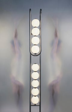 The J Standing Lamp with Integrated LED and Powder-coated Mild Steel