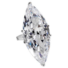 The Jackie O' 40 Carat Marquise D Color Man Made Diamond Ring Copy 