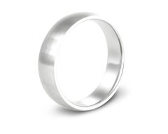 The Jackson: 14K White Gold or Platinum Slight Dome Comfort Fit Wedding Band