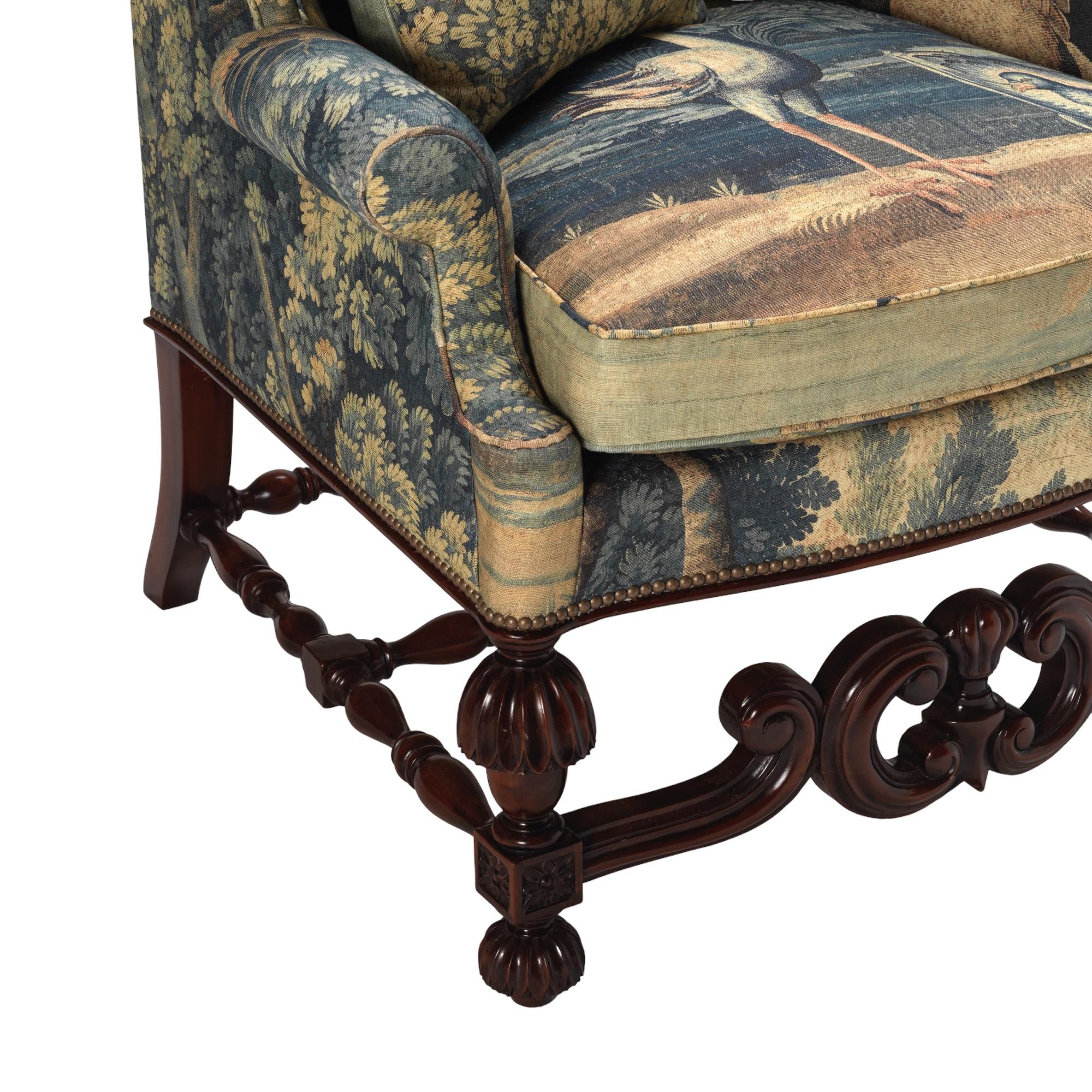 English Jacobean Wing Armchairs For Sale