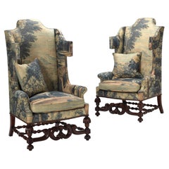 Jacobean Wing Armchairs