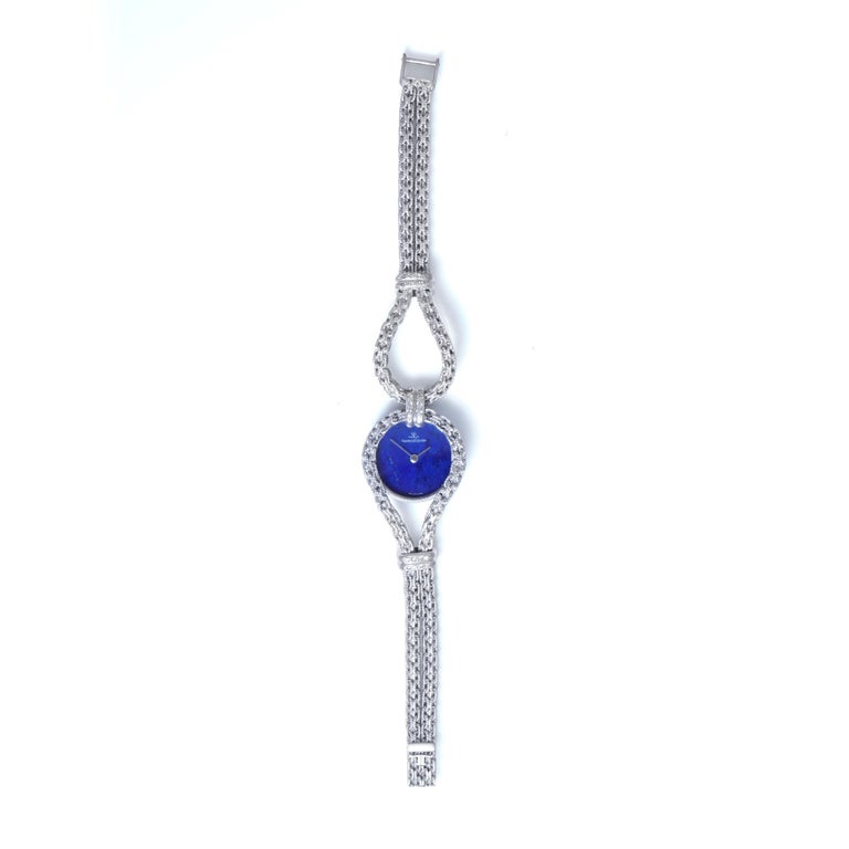 The Jaeger Le - Coultre Lapis Lazuli Dial 18kt white gold ladies' watch  In Good Condition For Sale In Braintree, GB