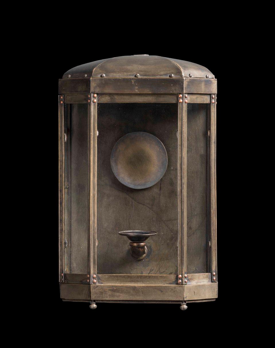 Art Deco Jamb Small Bradshaw Reproduction Wall Lantern Sconce For Sale