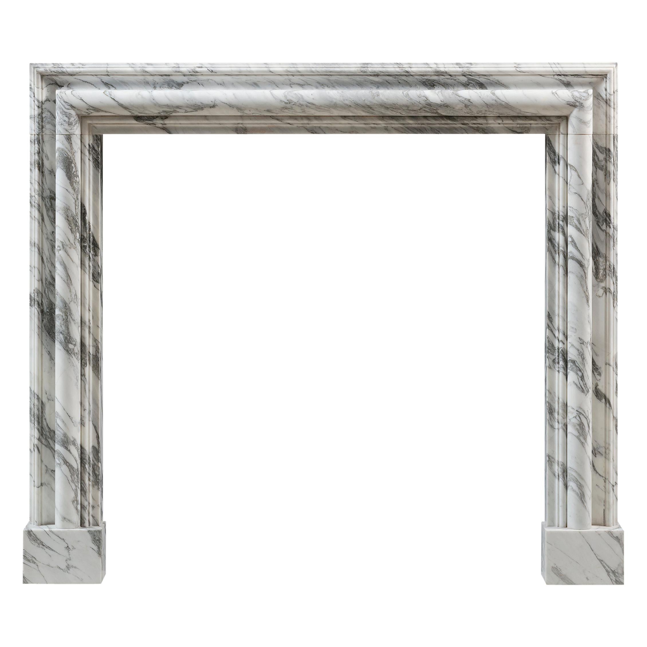 Jamb Walden Georgian Reproduction Chimneypiece in Grey Breche Marble For Sale
