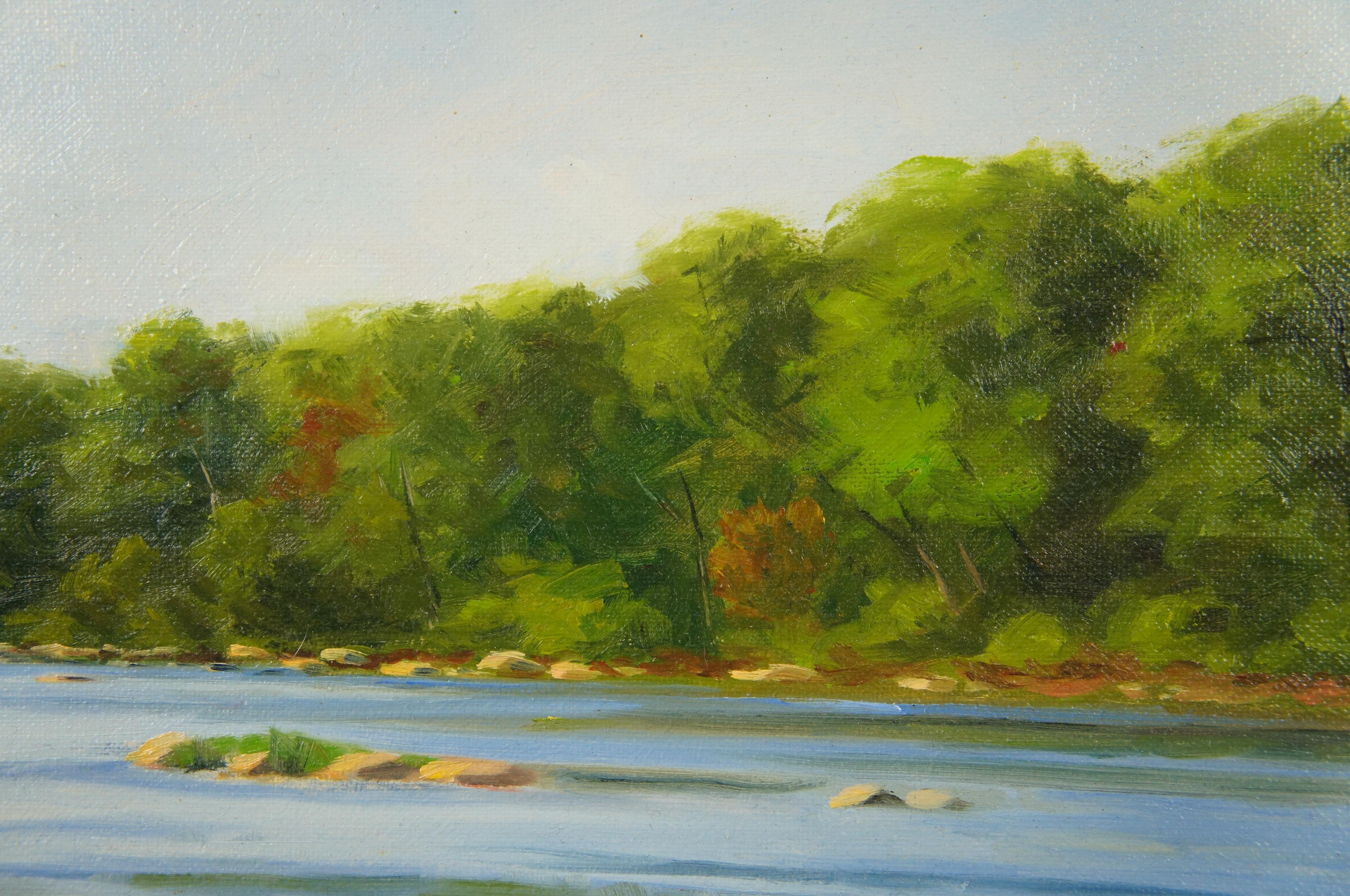 The James Below Z Dam by Joseph Burrough Original Oil Painting on Linen 4