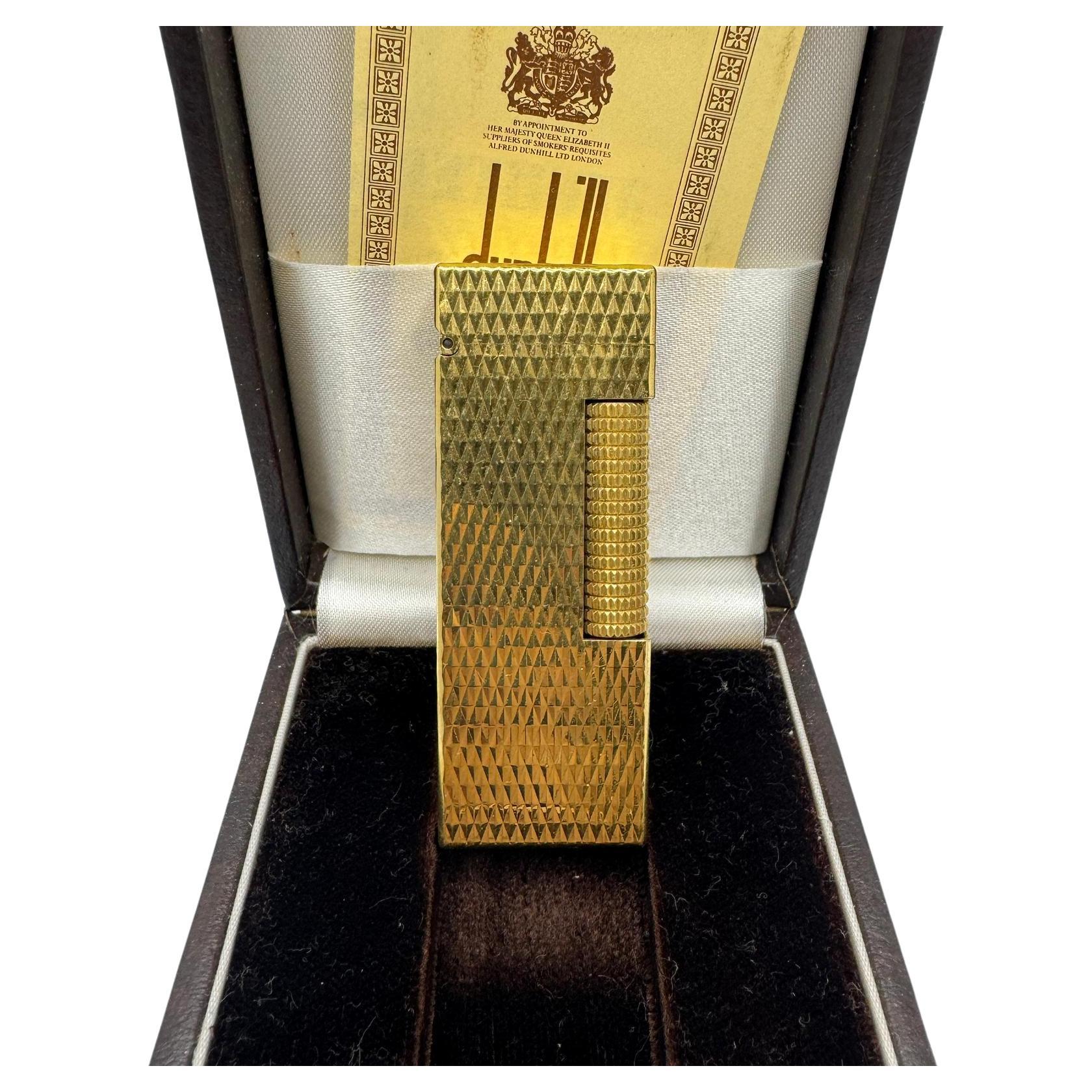 The James Bond  Iconic Vintage & Elegant Dunhill 18K Gold Plated Circa 1980s For Sale