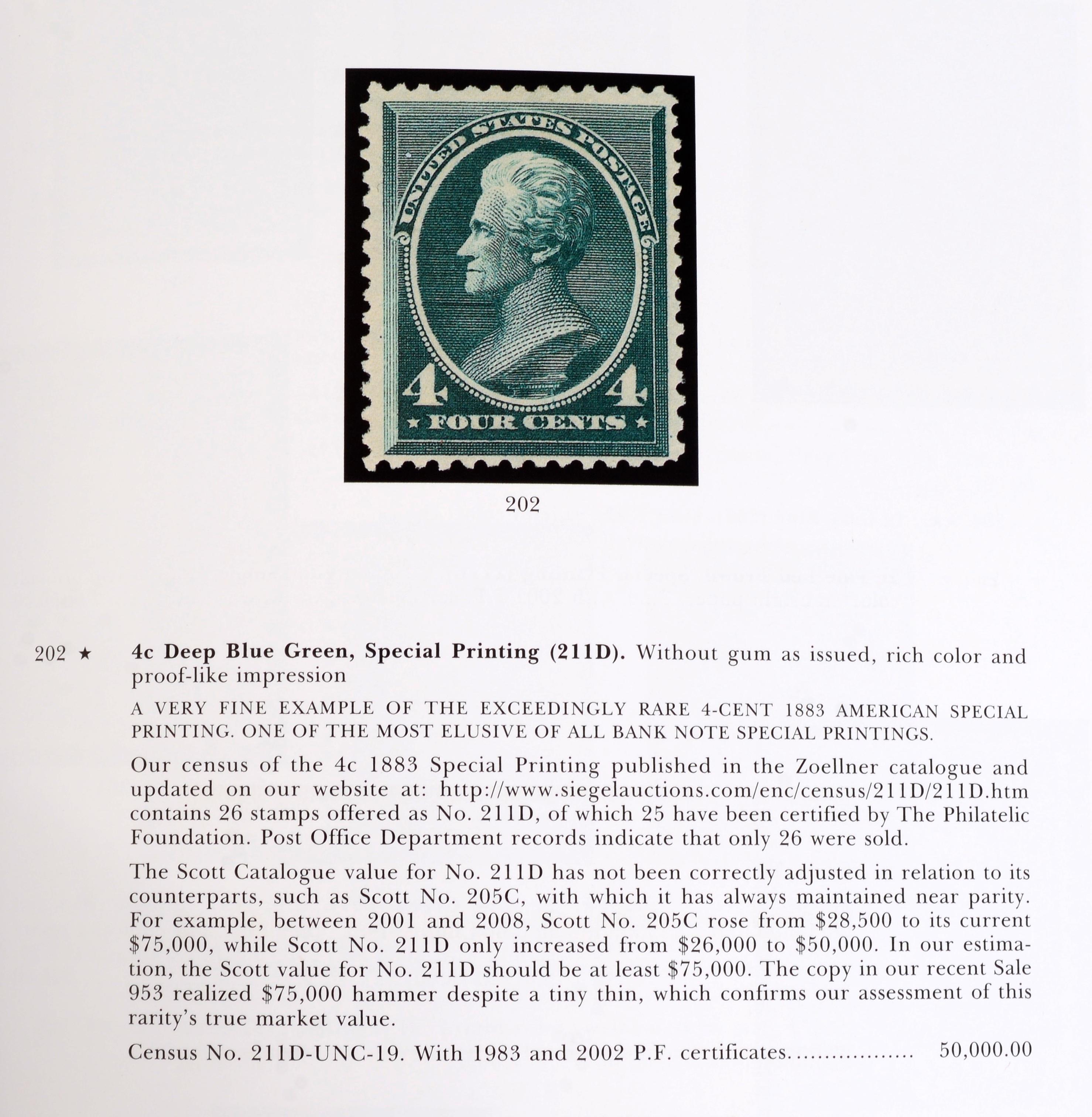 American The Jay Hoffman Collection of United States Stamps: by Robert A. Siegel Auction  For Sale
