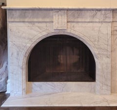 The Josephine: A Classic Victorian-Styled Stone Fireplace with Arched Opening