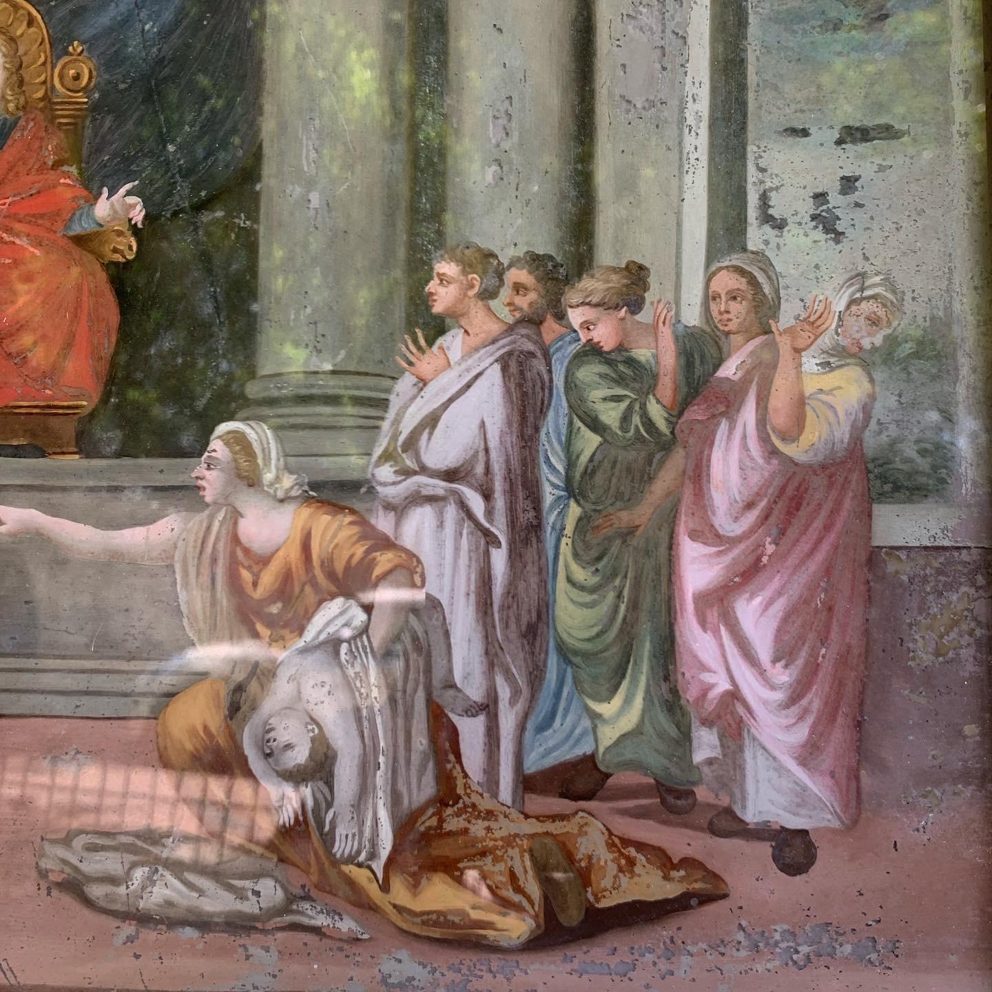 Giudizio di A. Solomon Pittura sotto vetro In condizioni ottime in vendita a Lisboa, PT