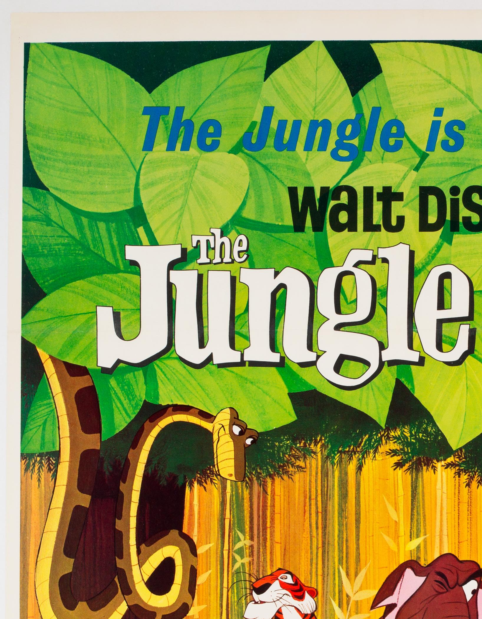 The Jungle Book 1967 US 1 Sheet Film Poster, Disney In Excellent Condition In Bath, Somerset