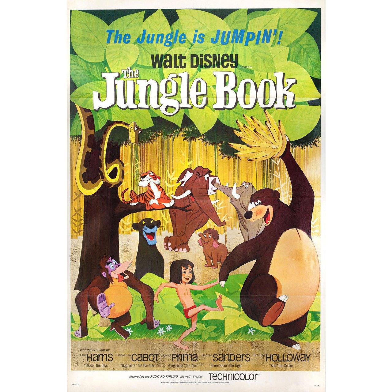 American The Jungle Book 1967 U.S. One Sheet Film Poster