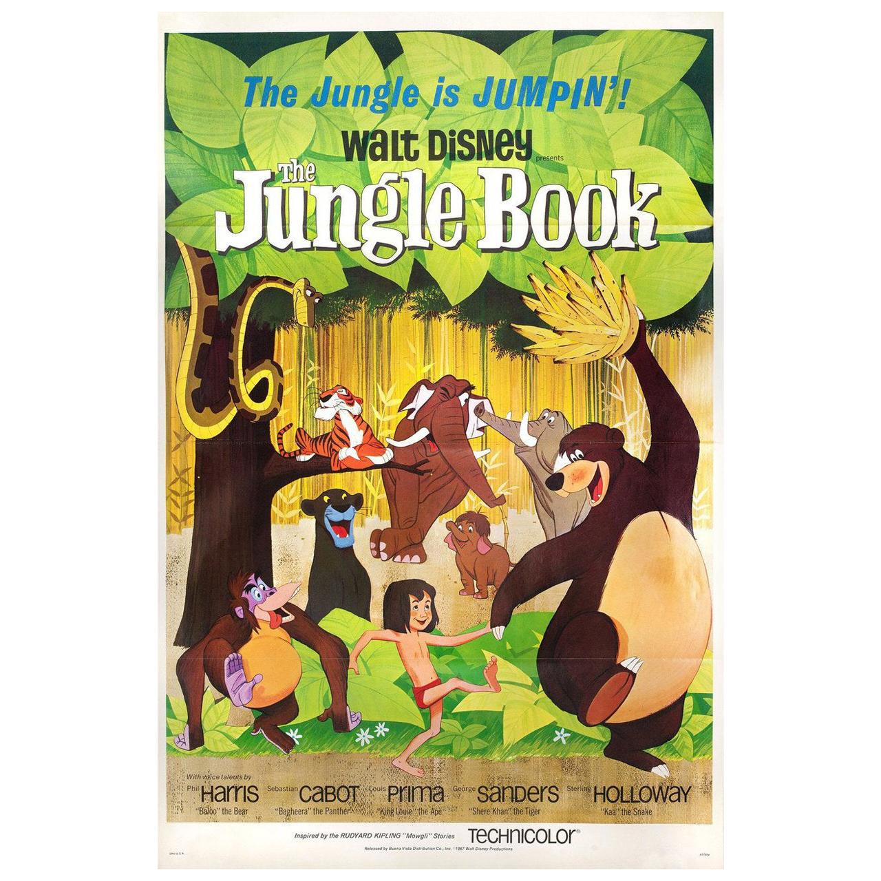 The Jungle Book 1967 U.S. One Sheet Film Poster