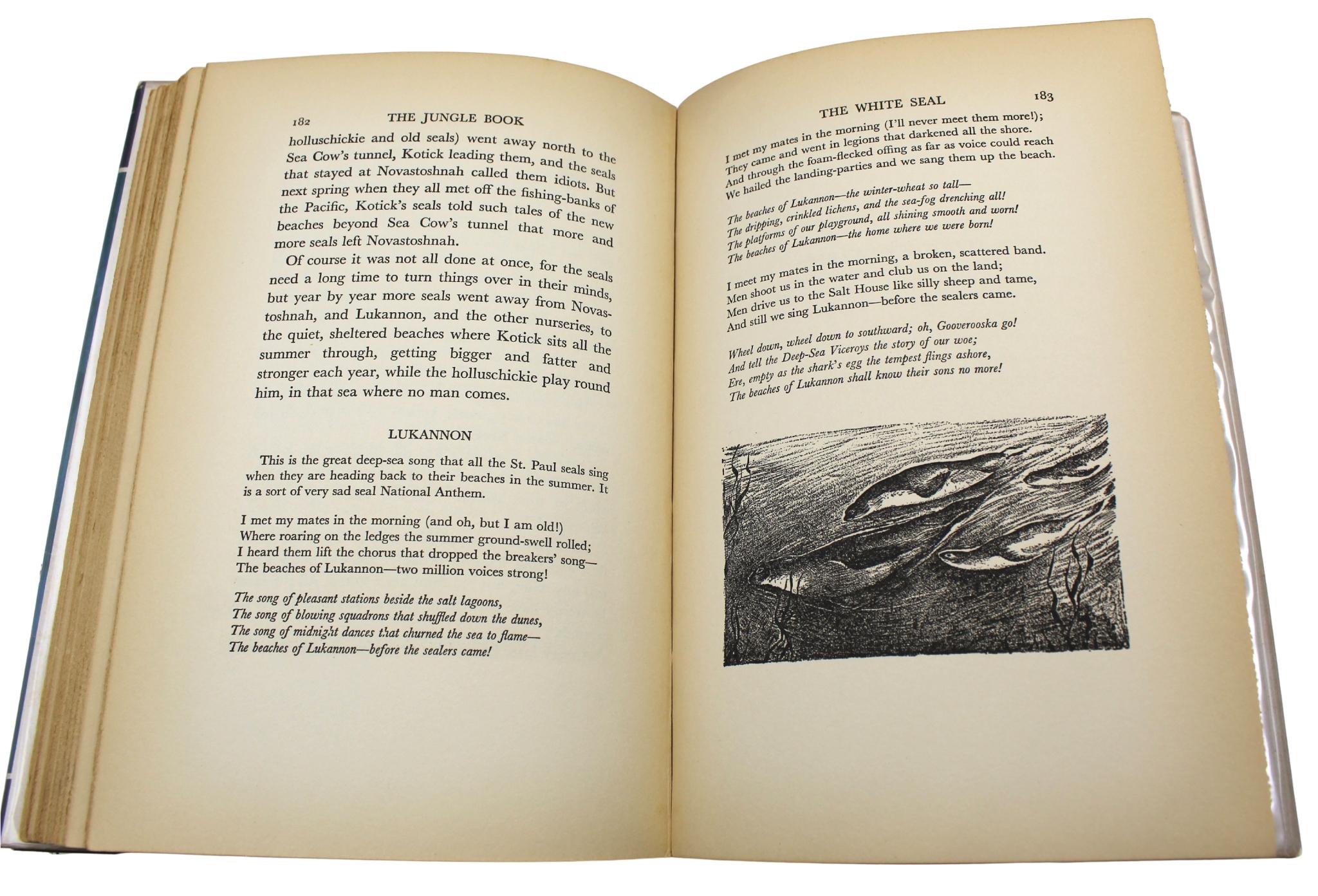 The Jungle Book by Rudyard Kipling, Illustrated by Kurt Wiese, 1938 For Sale 4