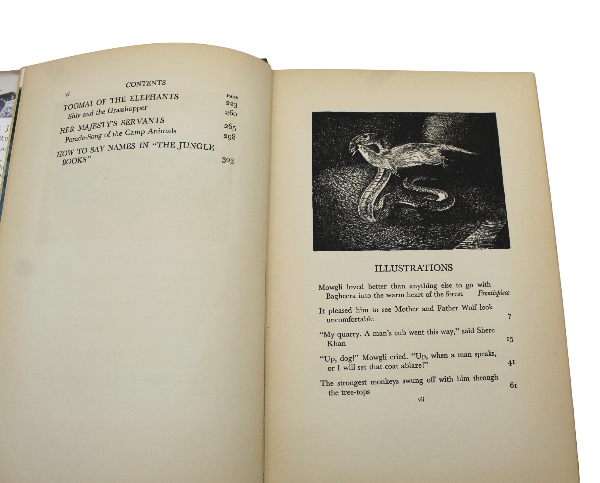 The Jungle Book by Rudyard Kipling, Illustrated by Kurt Wiese, 1938 For Sale 1