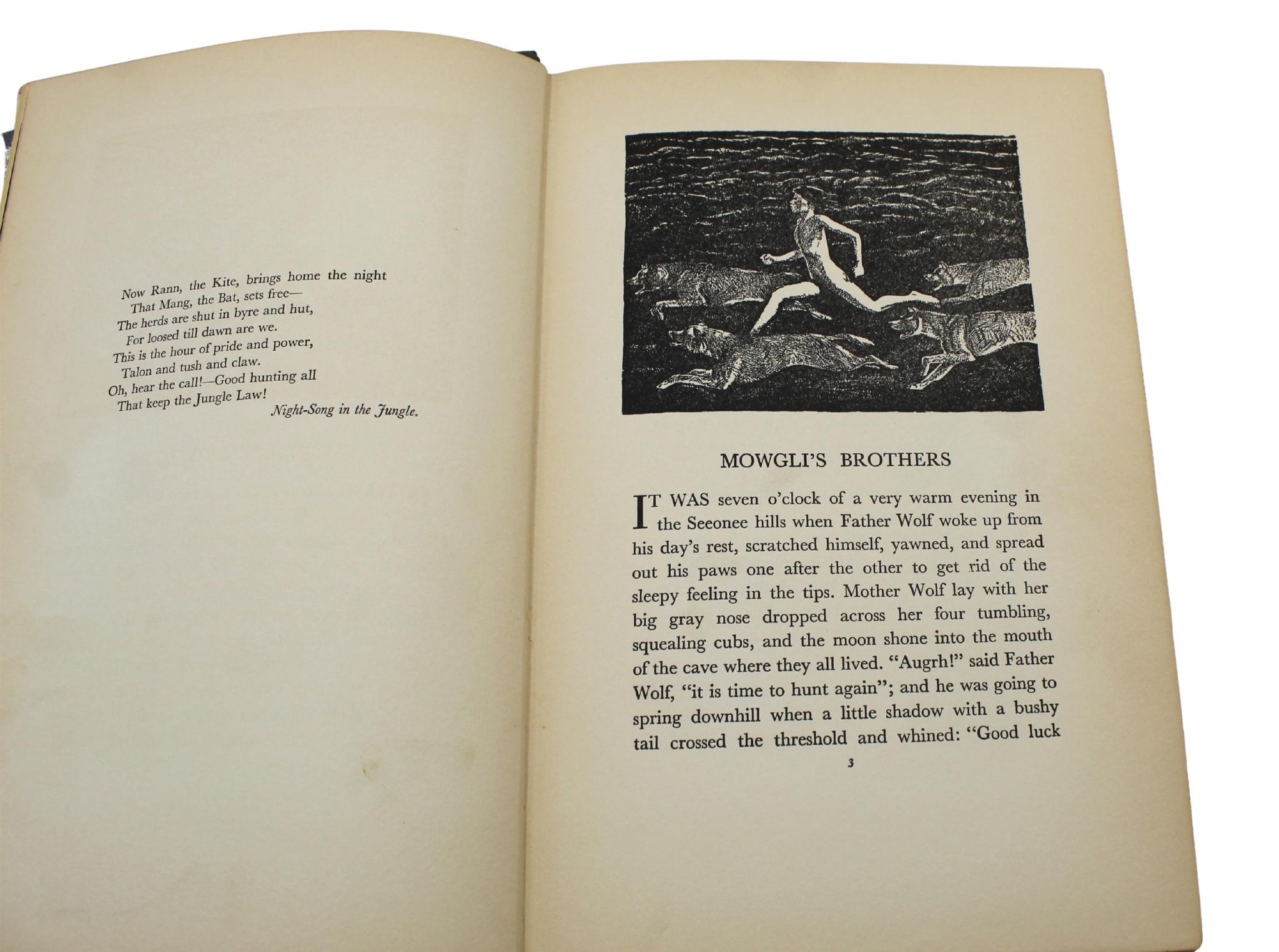 The Jungle Book by Rudyard Kipling, Illustrated by Kurt Wiese, 1938 For Sale 2