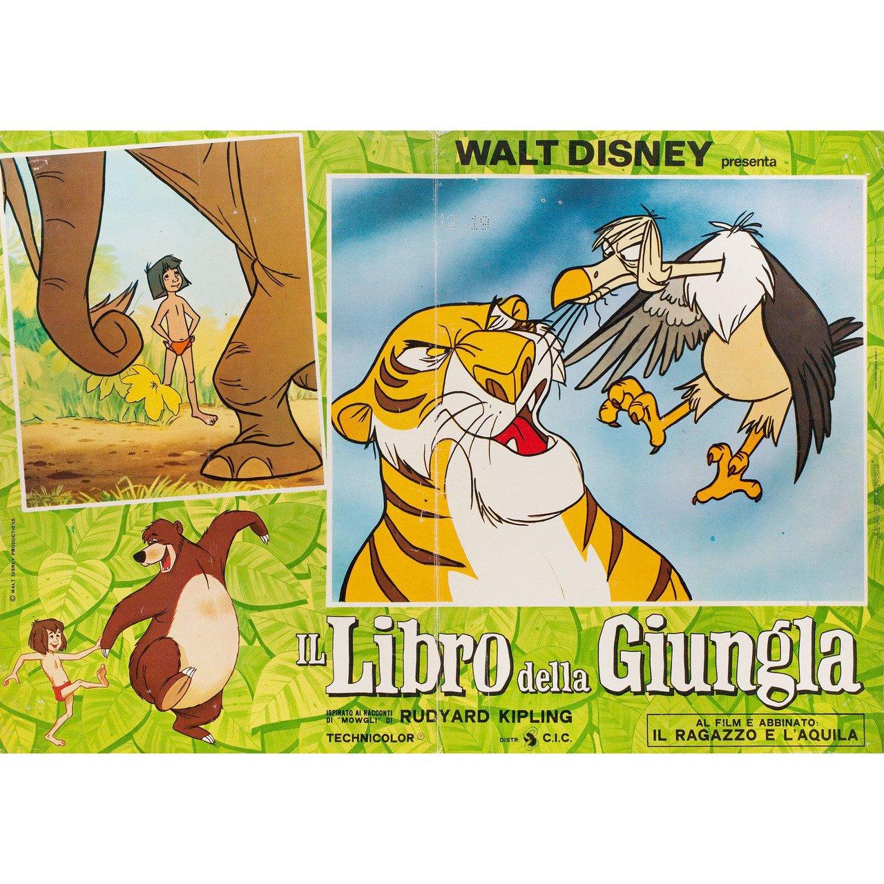 Late 20th Century The Jungle Book R1970s Italian Fotobusta Film Poster