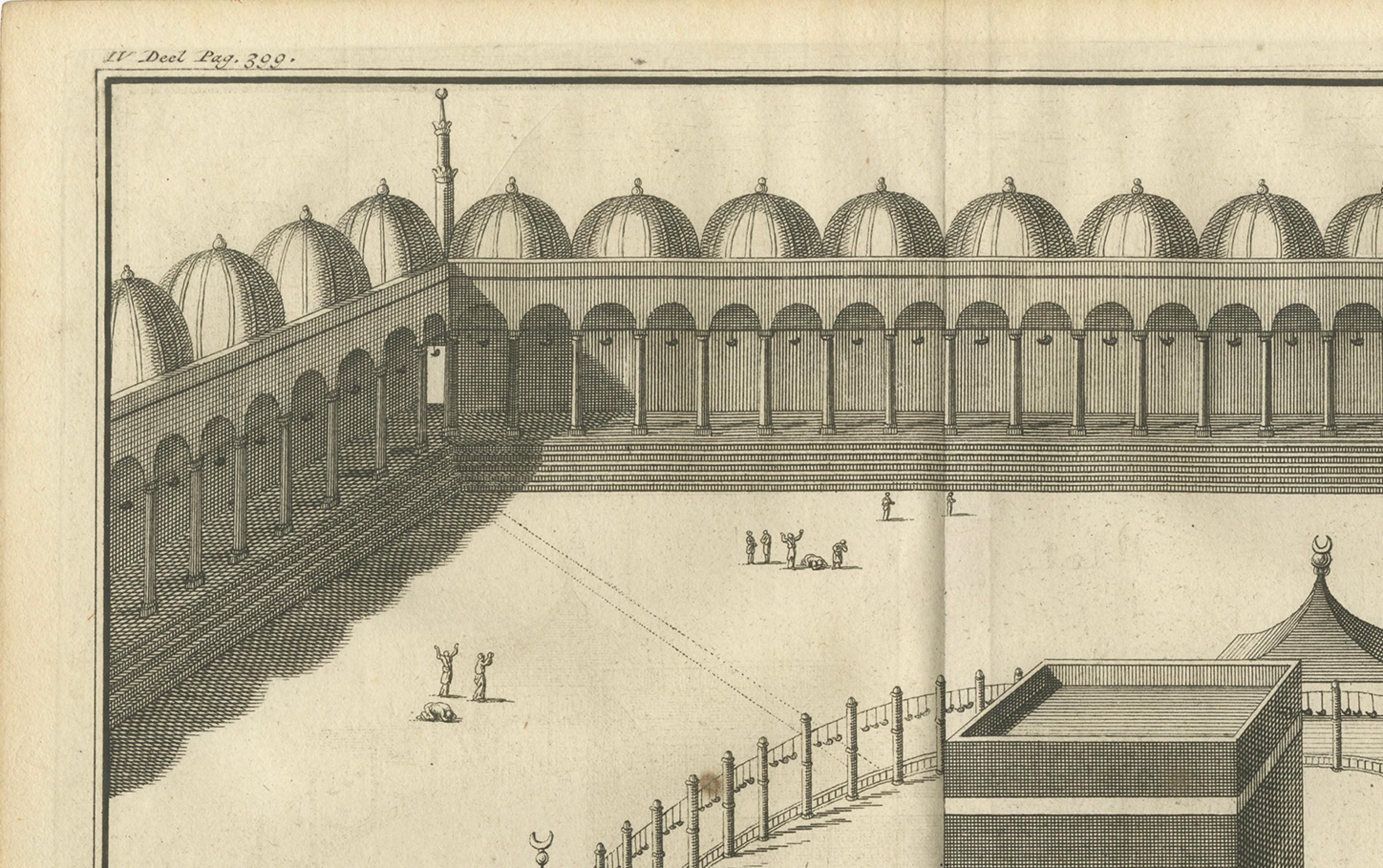 La Kaaba en La Meca - Grabado holandés de principios del siglo XVIII, c. 1730

Este raro e impactante grabado en cobre presenta una vista histórica europea de la Kaaba (