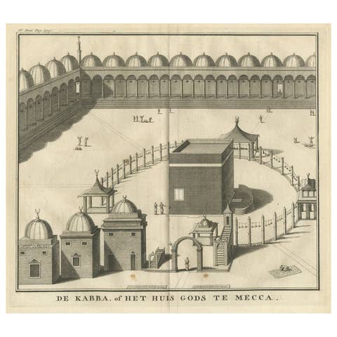The Kaaba in Mecca – Early 18th-Century Dutch Engraving, c. 1730